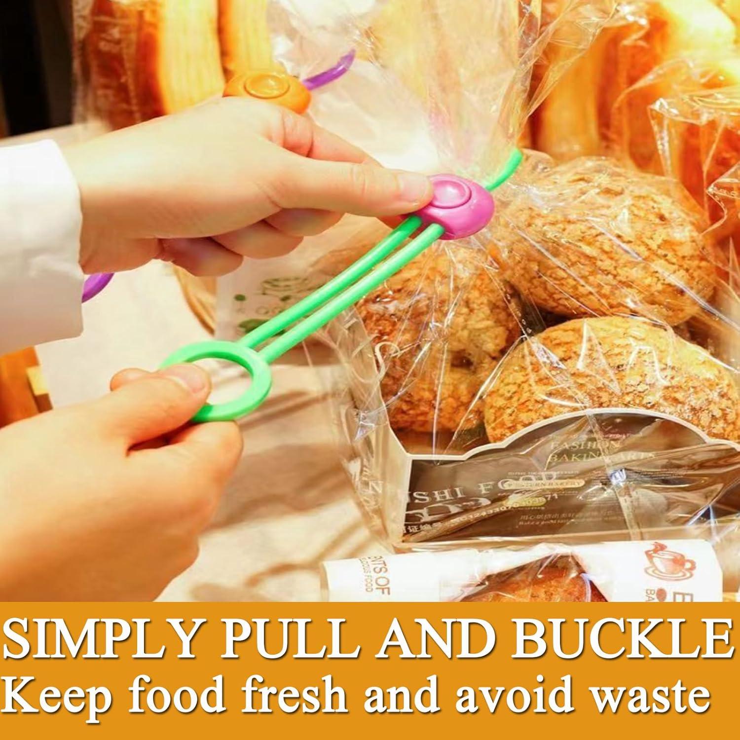 Explainout Multi-purpose Sealer, Multi Purpose Sealer Detachable MultiPurpose Sealing Ties Reusable Zip Cable Ties, High Elasticity, Elastic Cord Organizer For Sealing Food Bags (9Pcs)