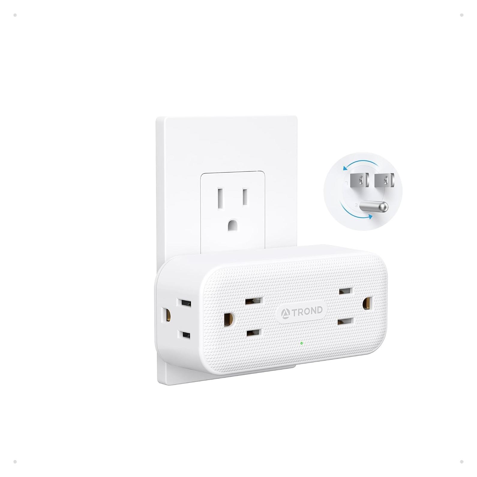 Extensor de Enchufe Rotatorio TROND 4 AC 900J Blanco