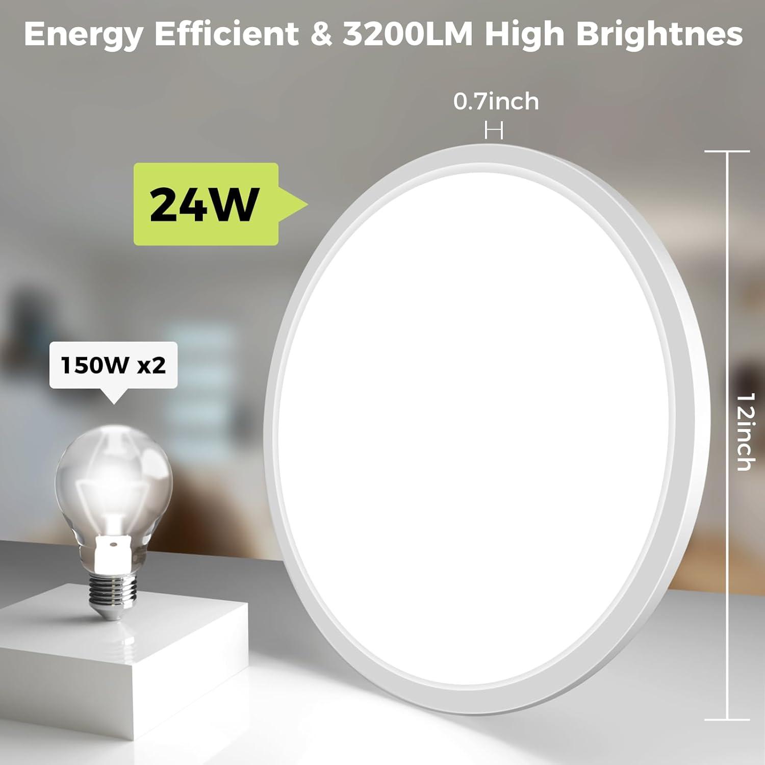 Luz de Techo LED Empotrada Hepside 30.48cm 24W Regulable