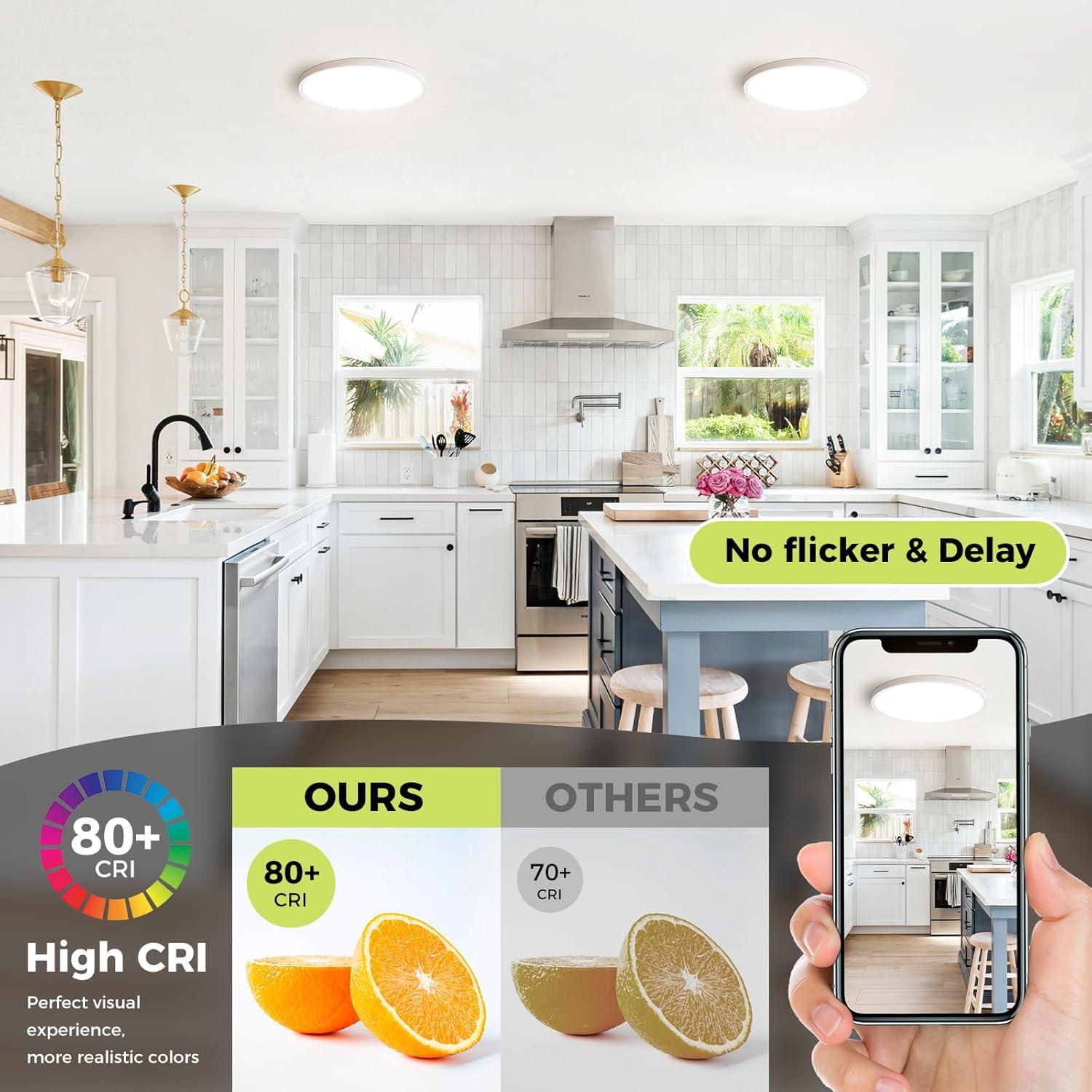 Luz de Techo LED Empotrada Hepside 30.48cm 24W Regulable