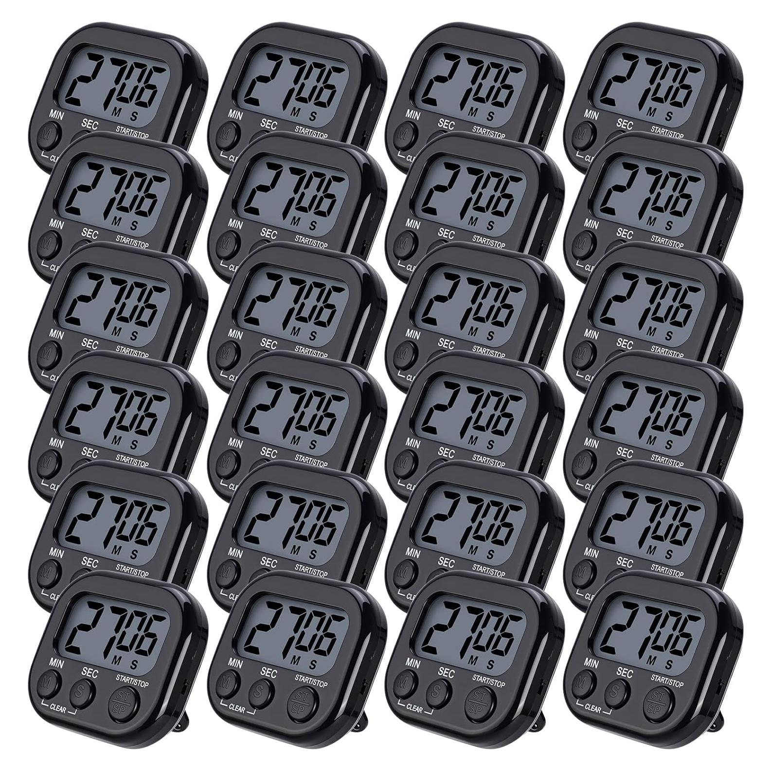 Juego de 24 Temporizadores Digitales Leumoi con Alarma Fuerte