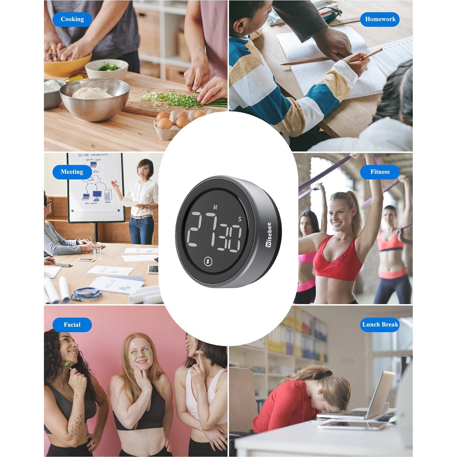 Temporizador Digital Wisebee para Cocina con Alarma Fuerte