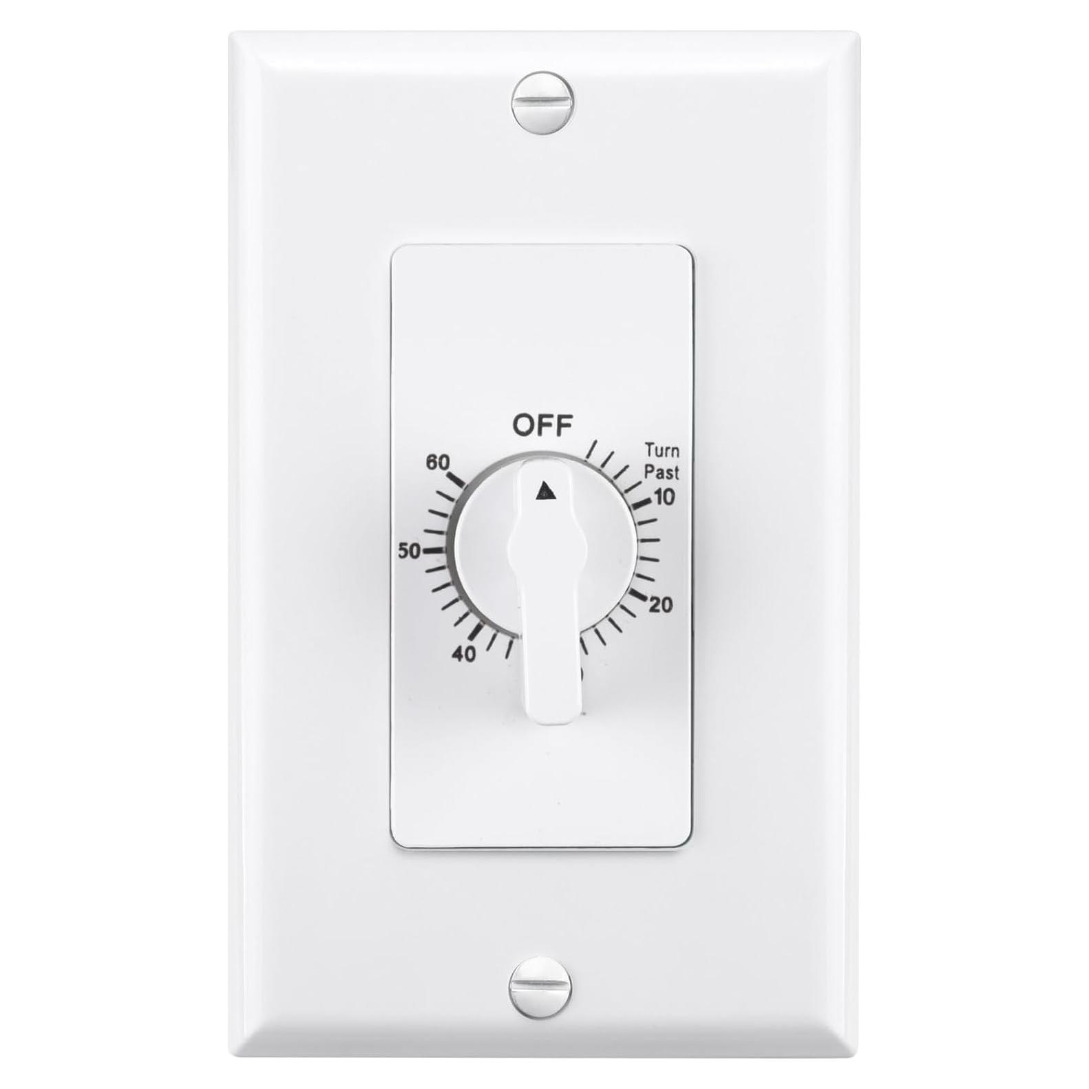 Temporizador Mecánico de Pared BN-LINK 60 Minutos Blanco/Plateado