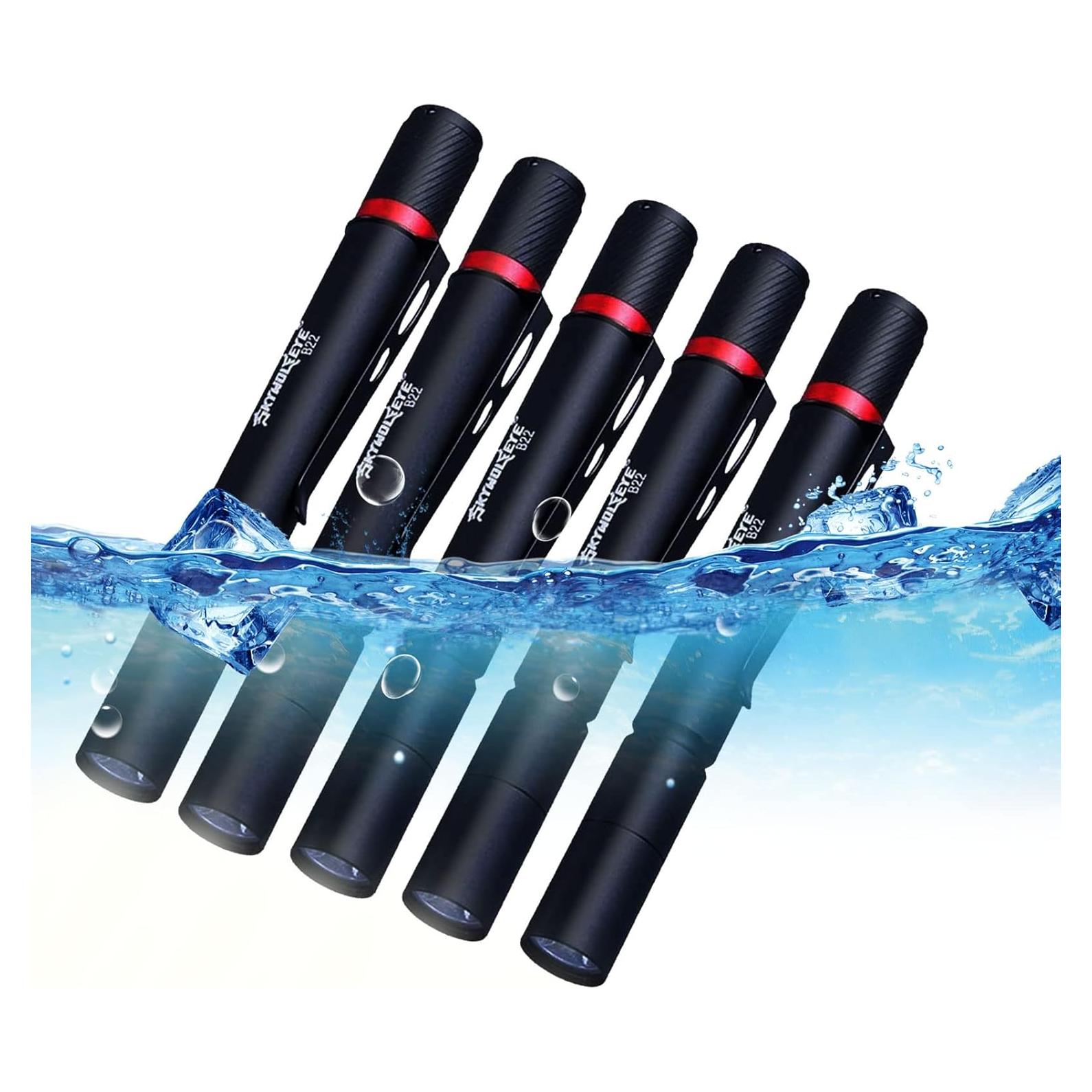 Paquete de 5 Linternas de Bolígrafos LED CASTNOO IP67