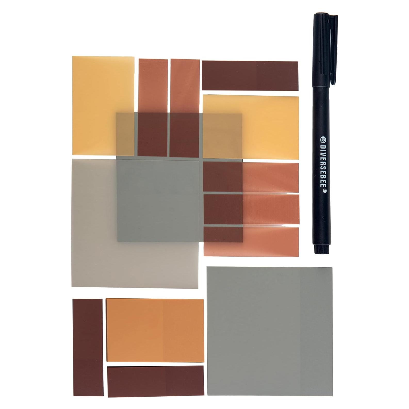 Notas Adhesivas Transparentes DiverseBee 3x3 cm con Bolígrafo