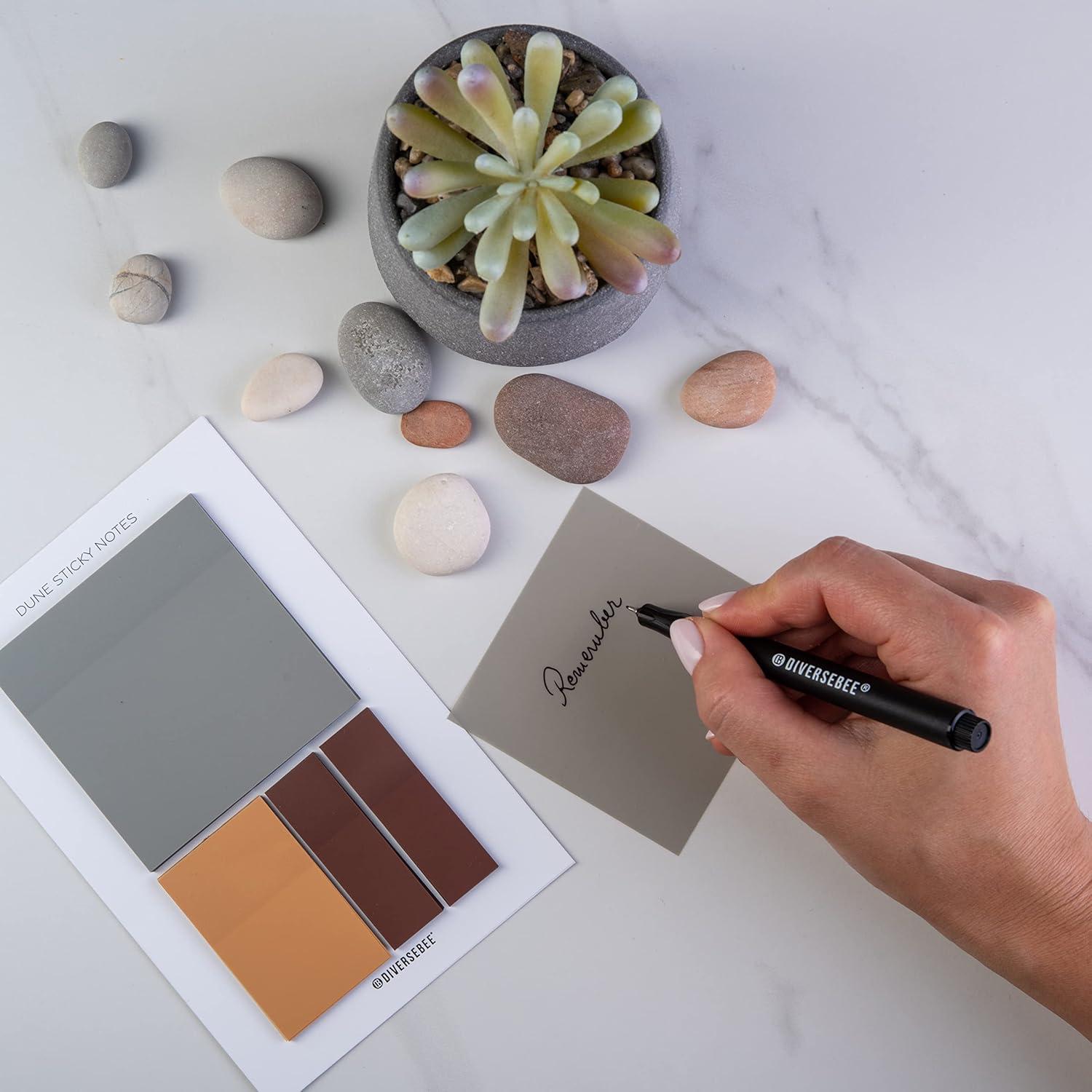 Notas Adhesivas Transparentes DiverseBee 3x3 cm con Bolígrafo