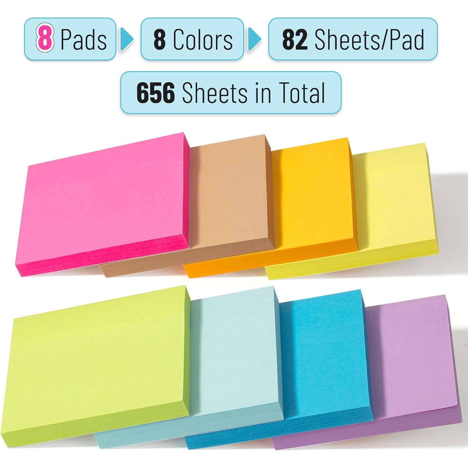 Notas Adhesivas Mr. Pen 7.62 cm x 7.62 cm Colores Brillantes