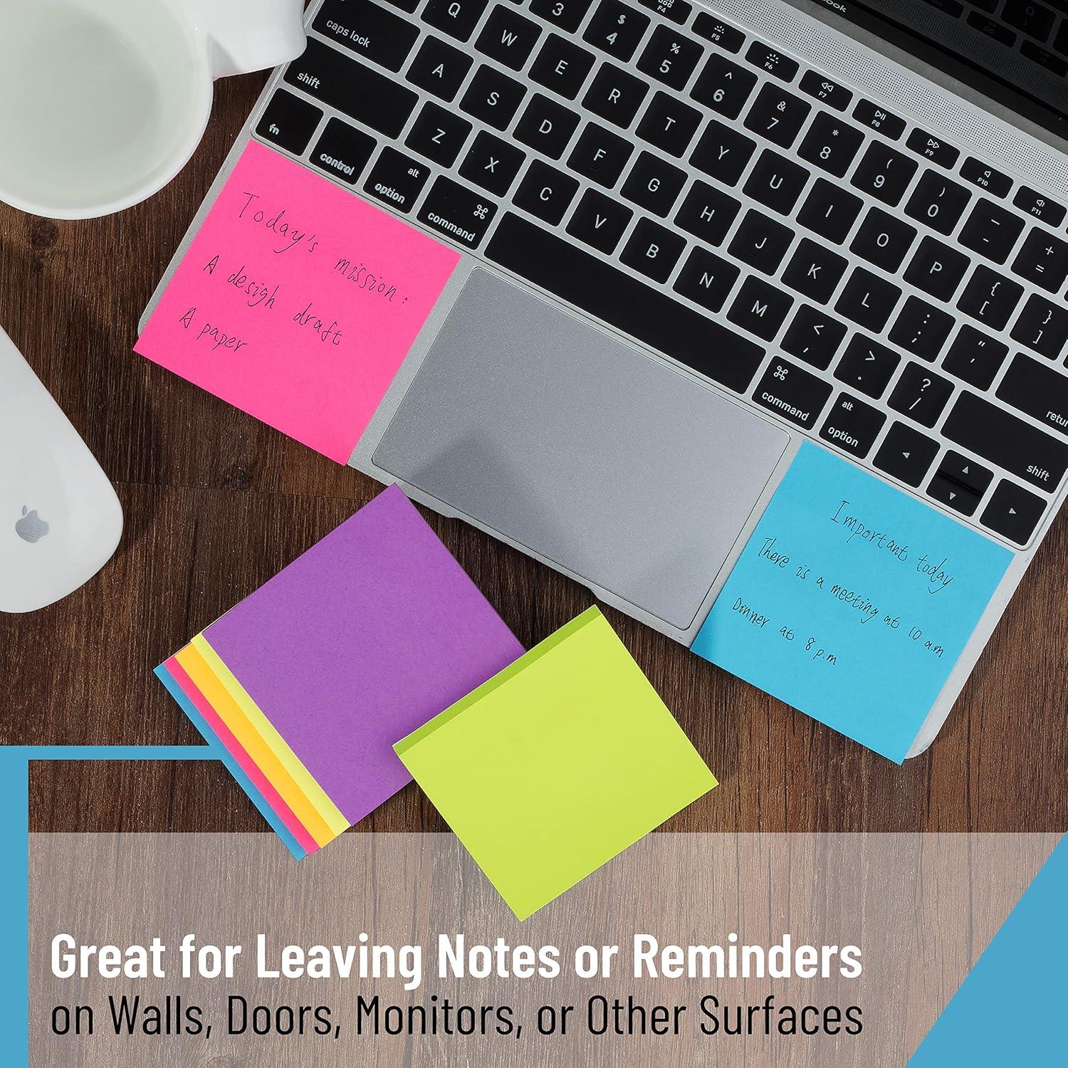 Notas Adhesivas Mr. Pen 7.62 cm x 7.62 cm Colores Brillantes