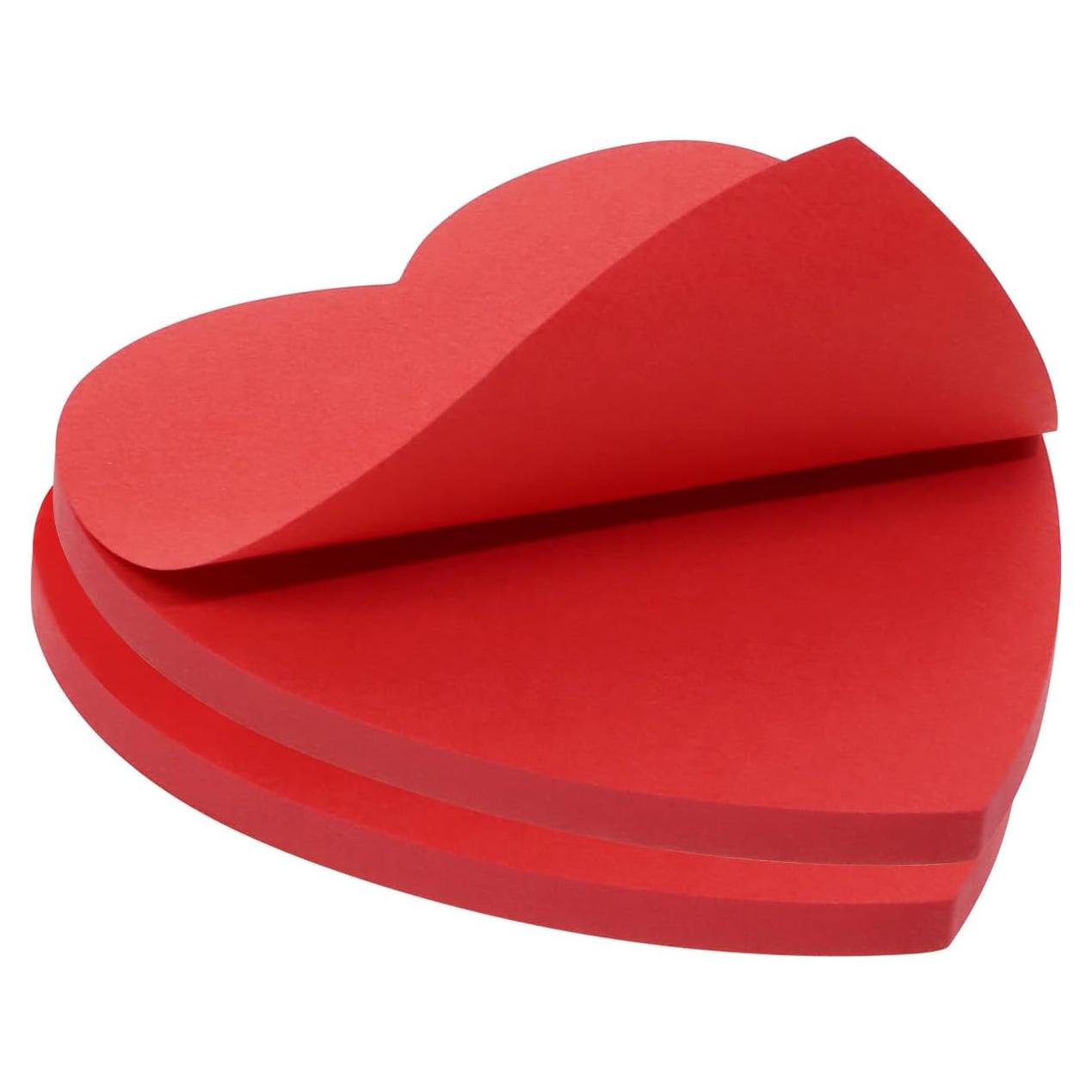 Notas Adhesivas Corazón Mini Skater Rojo 7x7cm 46 Hojas