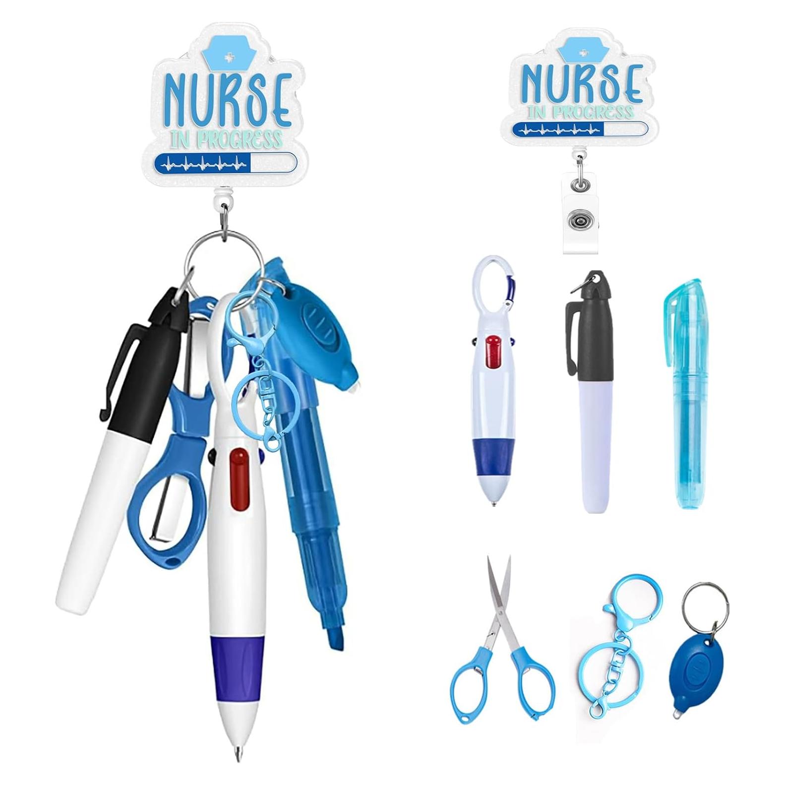 Juego de bolígrafos y carretes retráctiles YosiMing 7PCS