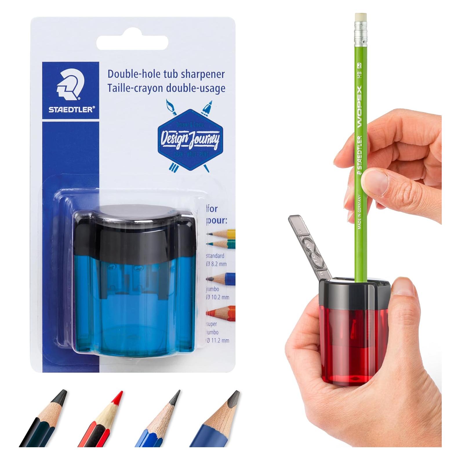 Afilador de Lápices STAEDTLER Doble Orificio con Tapa - 1 Cuenta