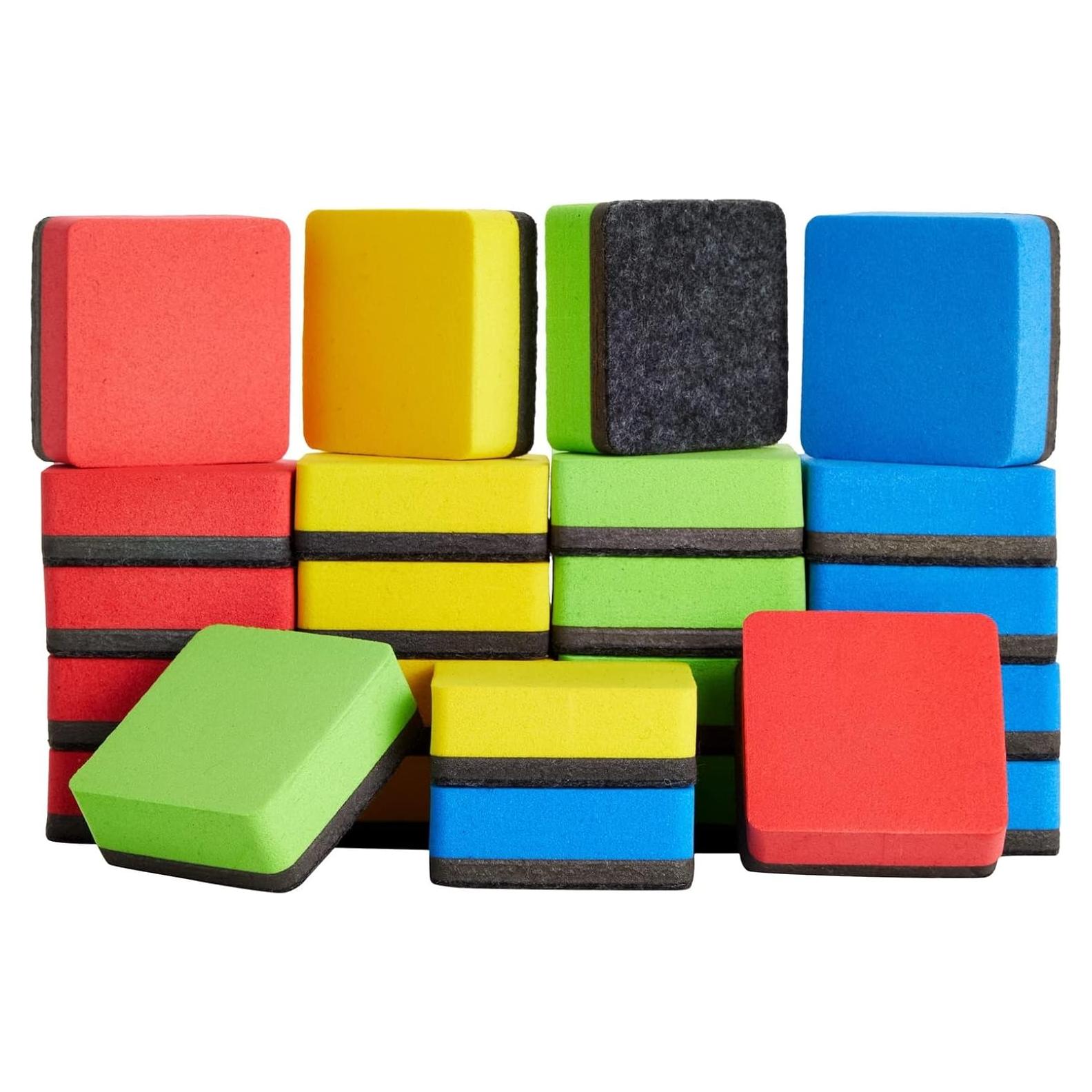 Borradores Magnéticos Mini Juvale 24 Piezas 4 Colores 5x2 cm