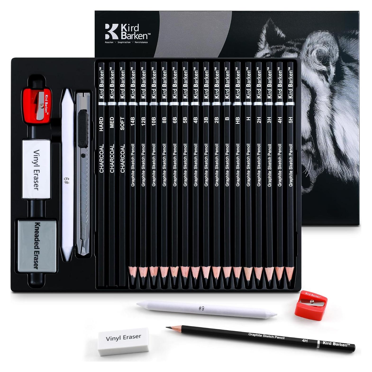 Juego de Lápices de Dibujo Profesional Kird Barken 24 Piezas