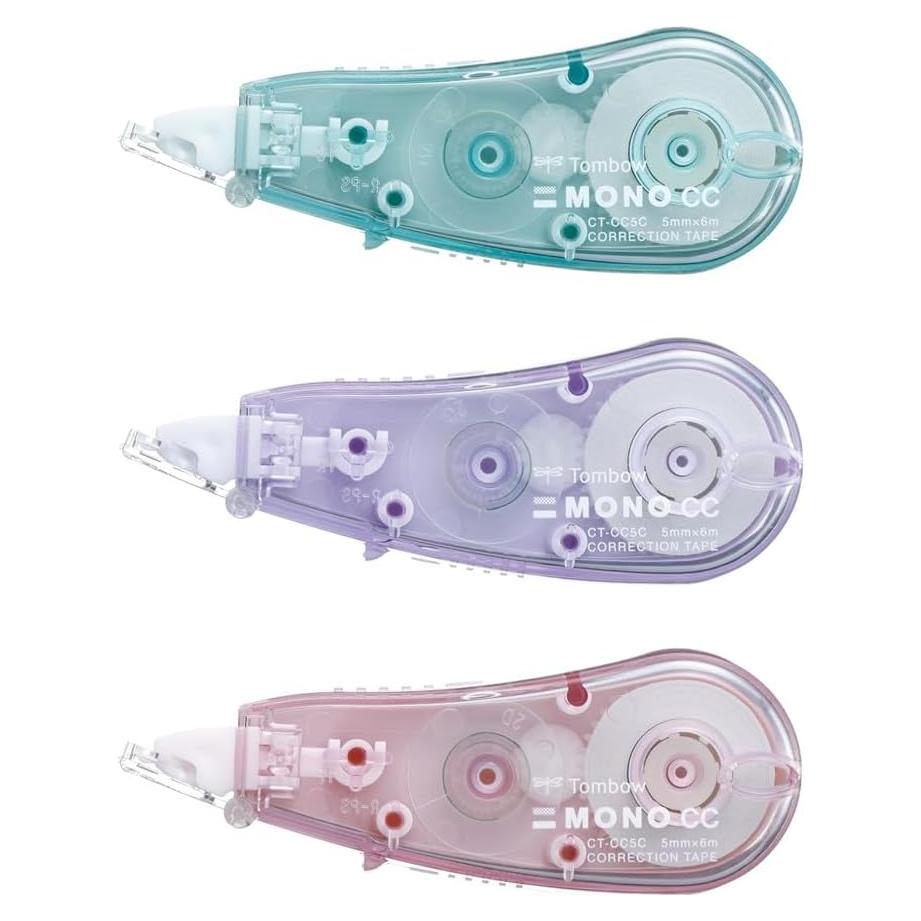 Cinta Correctora Tombow MONO CC 5 mm Mini 3 Piezas Colores
