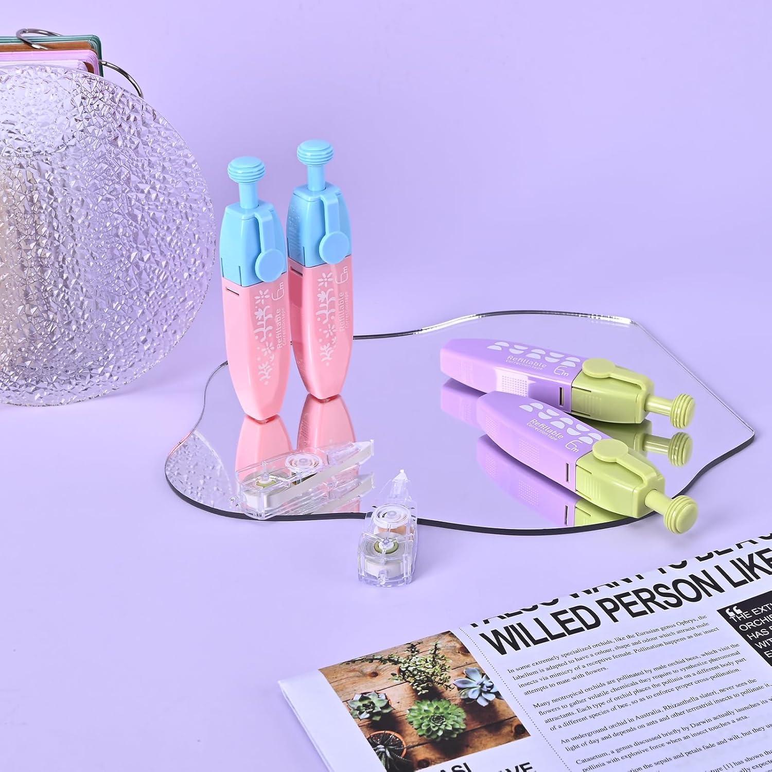 Cinta Correctora Retráctil Valtiner Blanca con 4 Recargas