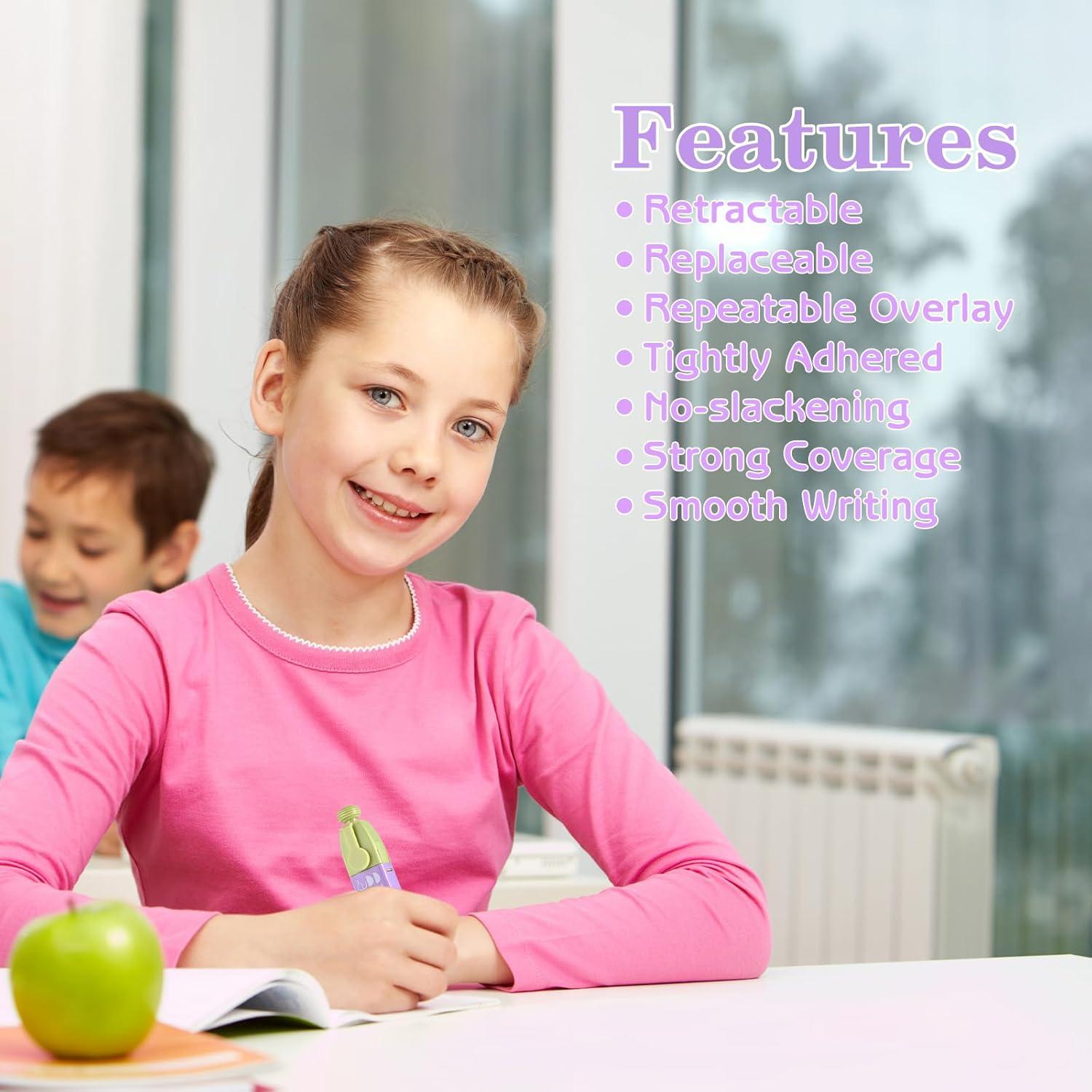 Cinta Correctora Retráctil Valtiner Blanca con 4 Recargas