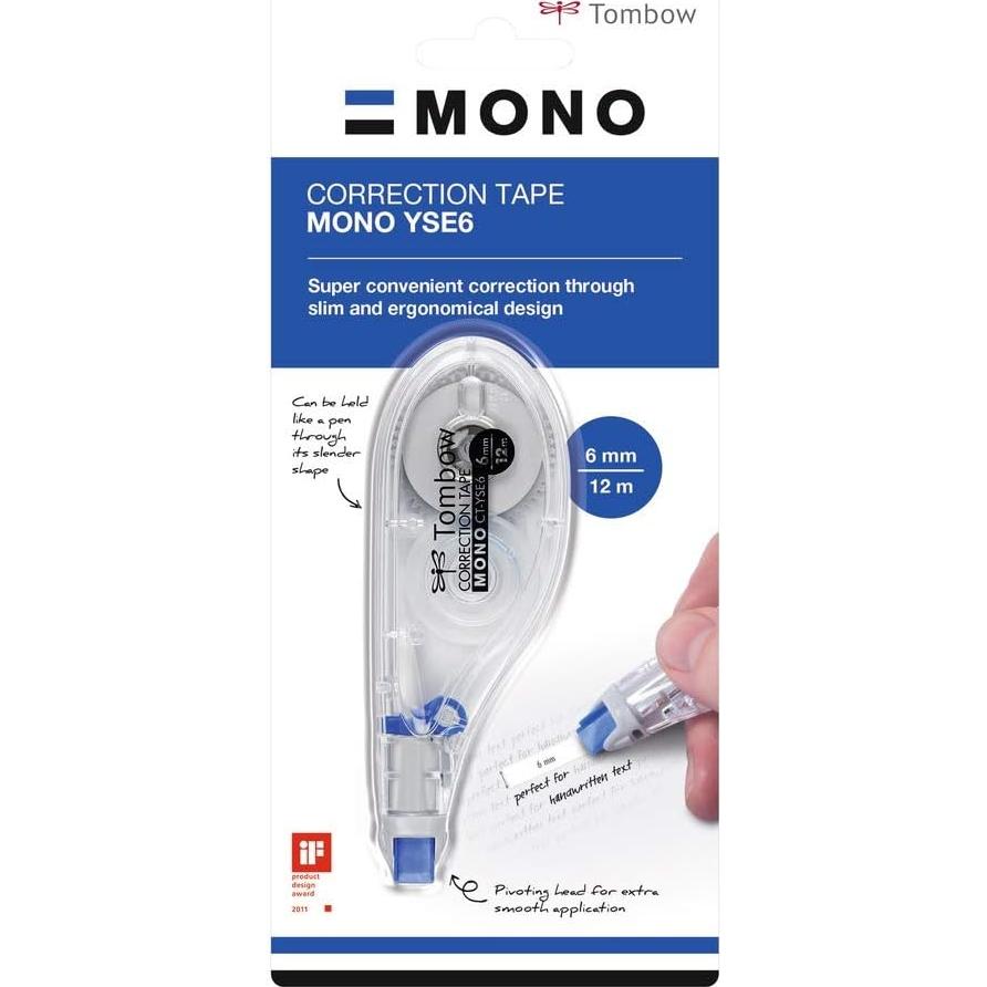 Cinta Correctora Tombow CT-YSE6 6mm Rodillo Ergonómico