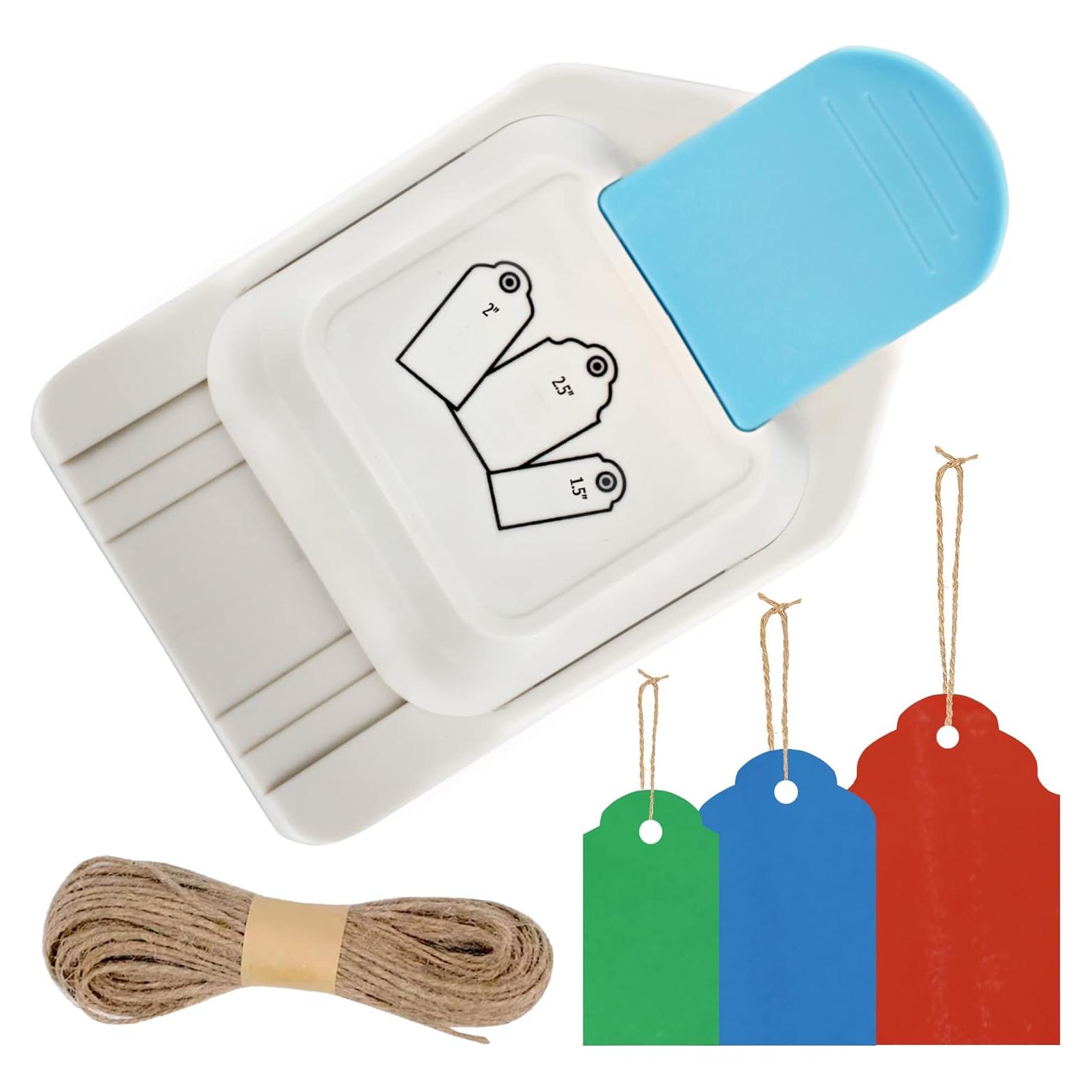 Perforadora de Etiquetas de Papel ECOHU 3 en 1 con Cuerda