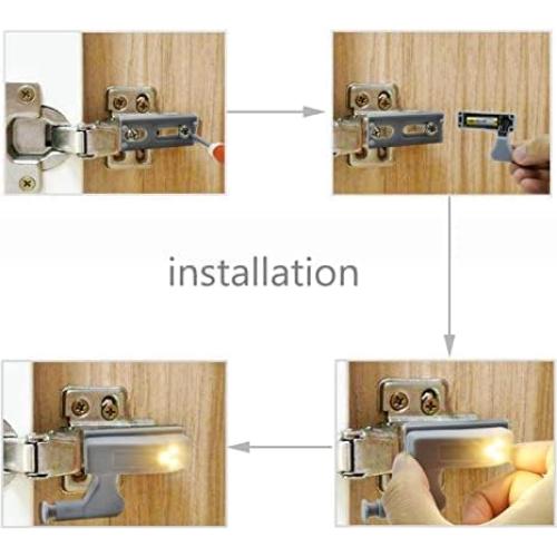 Paquete de 12 luces LED con sensor LiXiongBao para armarios