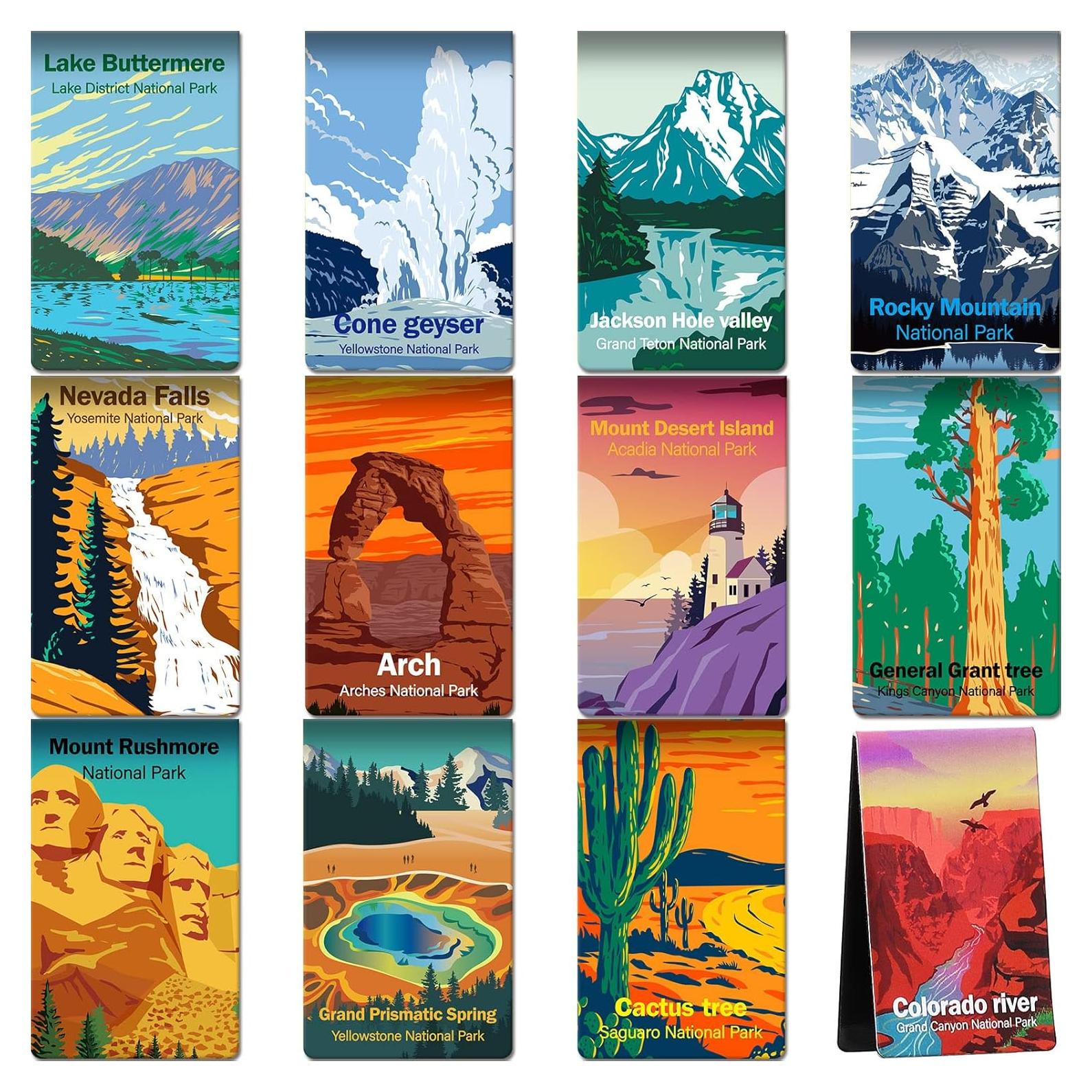 Marcadores de Página Magnéticos Outus - 24 Pcs Parques Nacionales