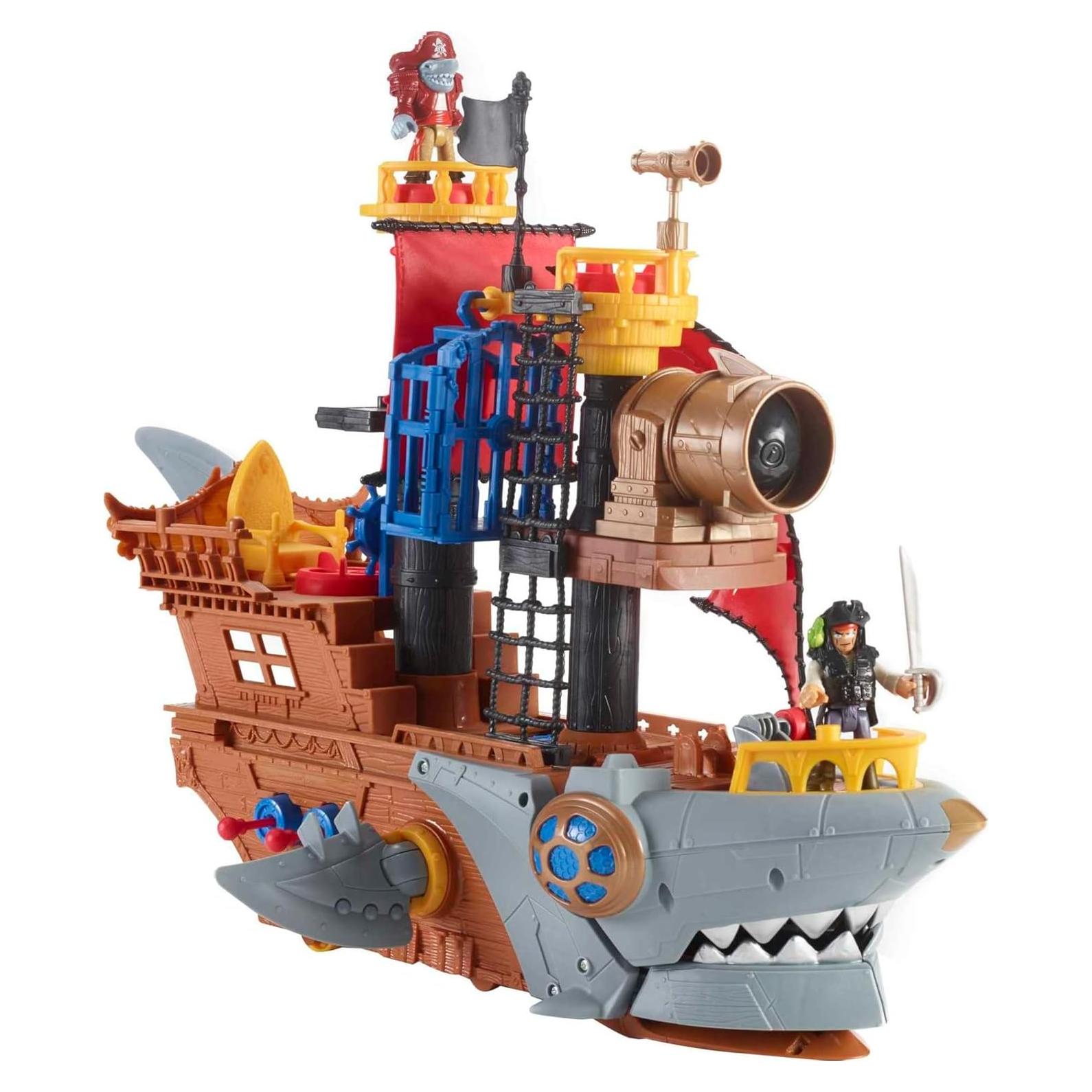 Barco Pirata Fisher-Price Imaginext con Mordida de Tiburón