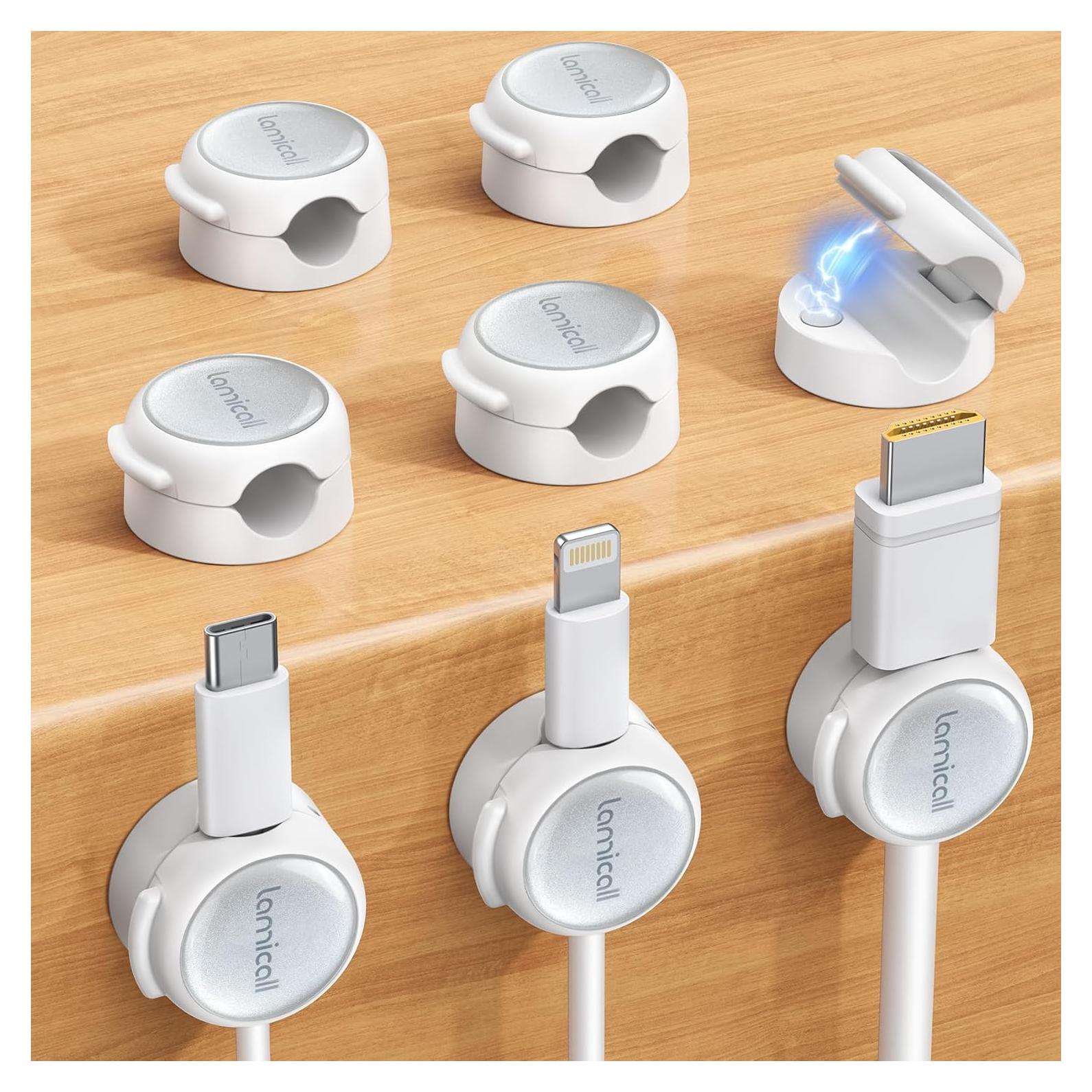 Clip Organizador de Cables Lamicall 8Pack Transparente