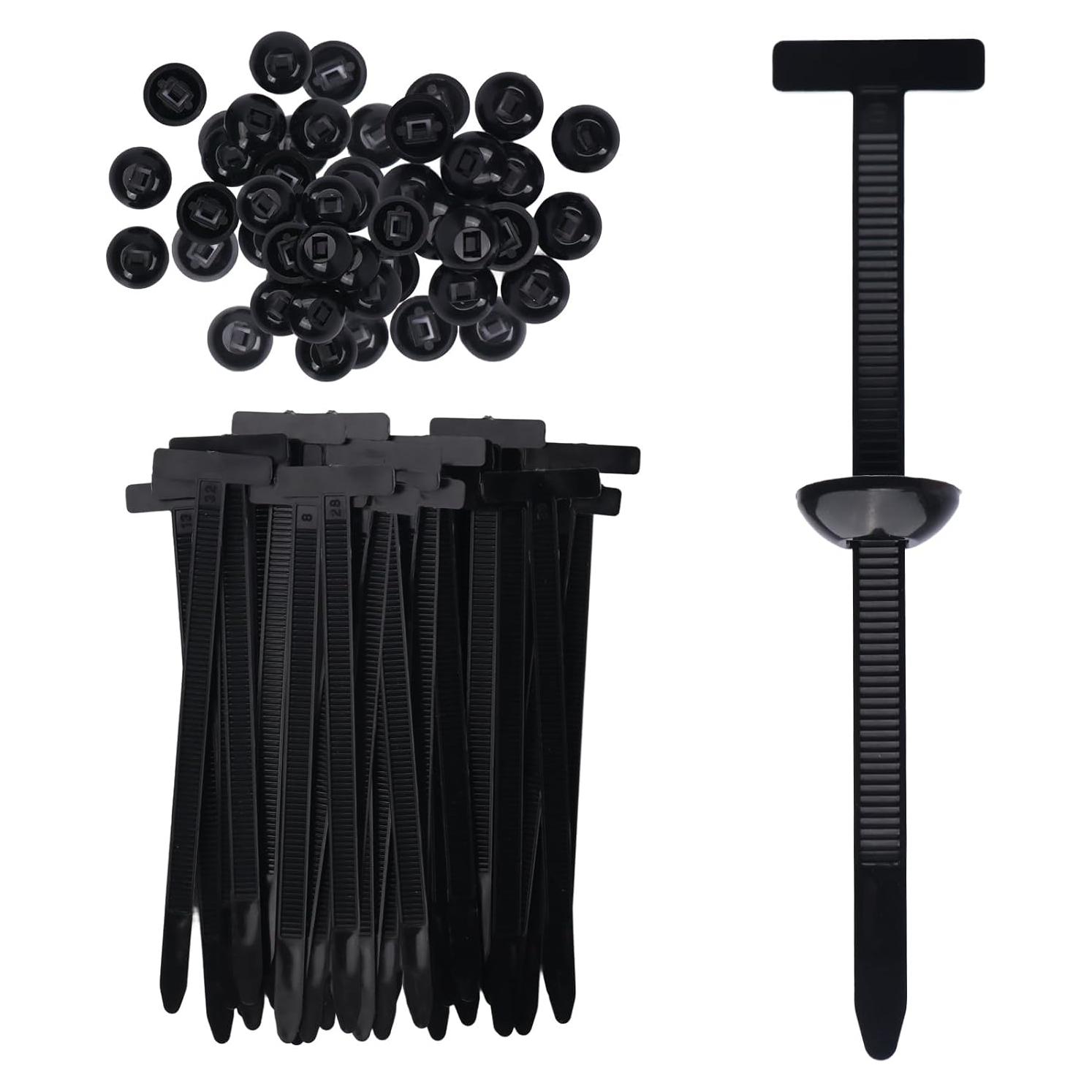 100 Clips de Brida Universal Daximo para Automóvil - Nylon Resistente