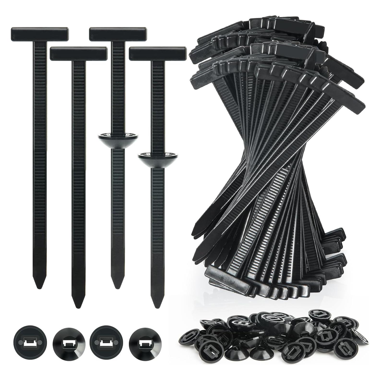 50 Hebillas de Cable Universal ZKENIRD de Nylon Auto-Bloqueo