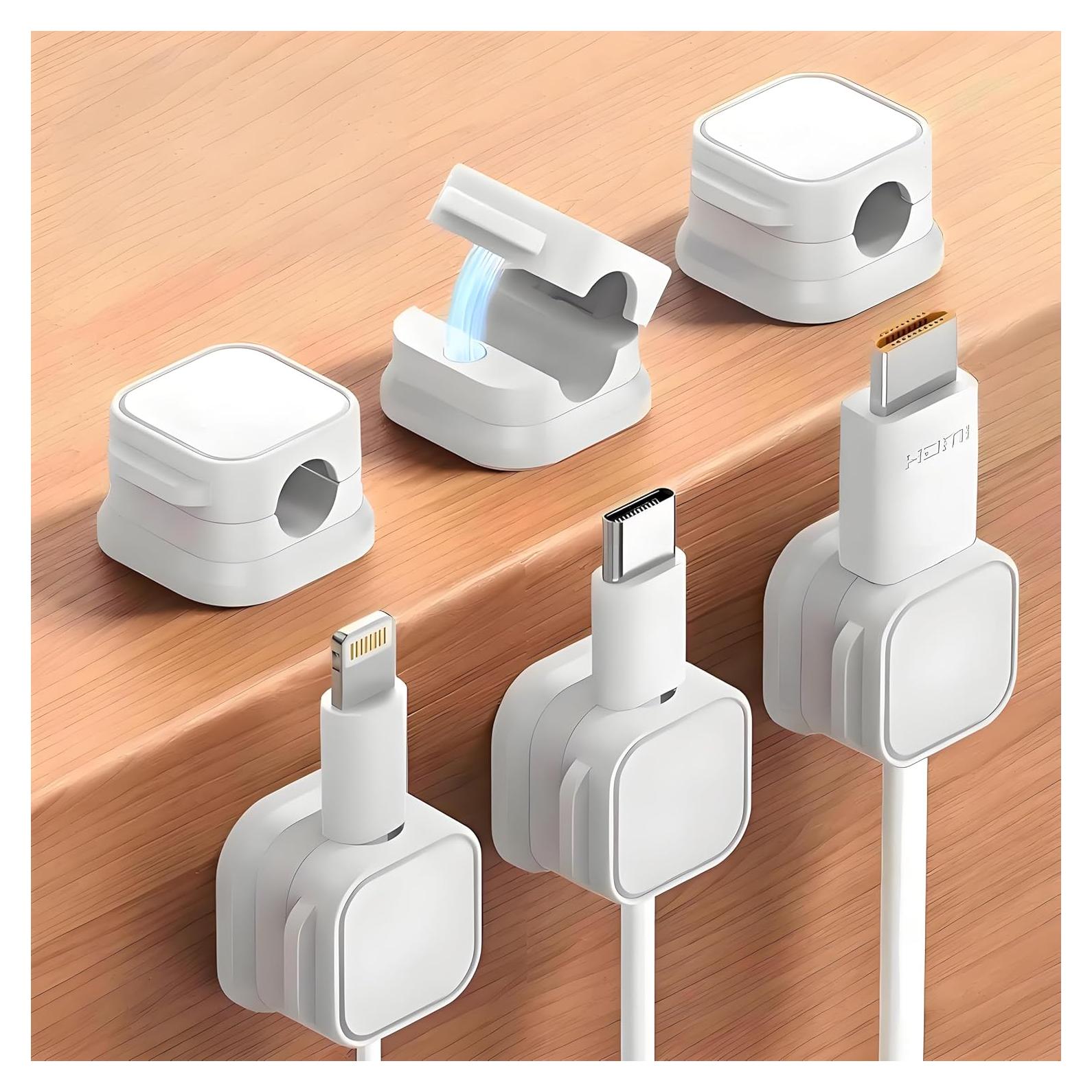 Organizador de Cables Magnético WANLILAI 6 PCS Blanco