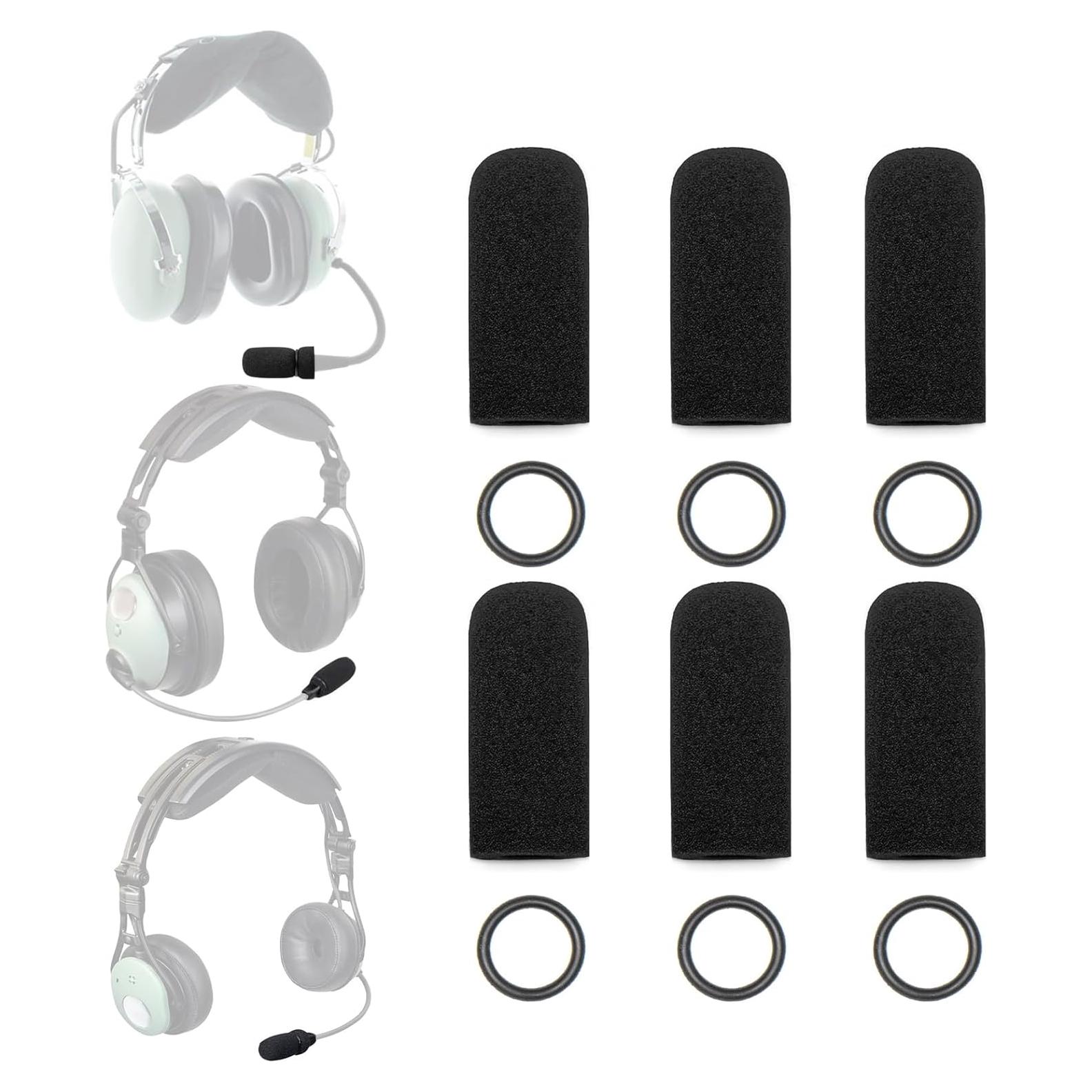 Kit de Cubiertas de Micrófono David Clark - 6 Paquetes Espuma