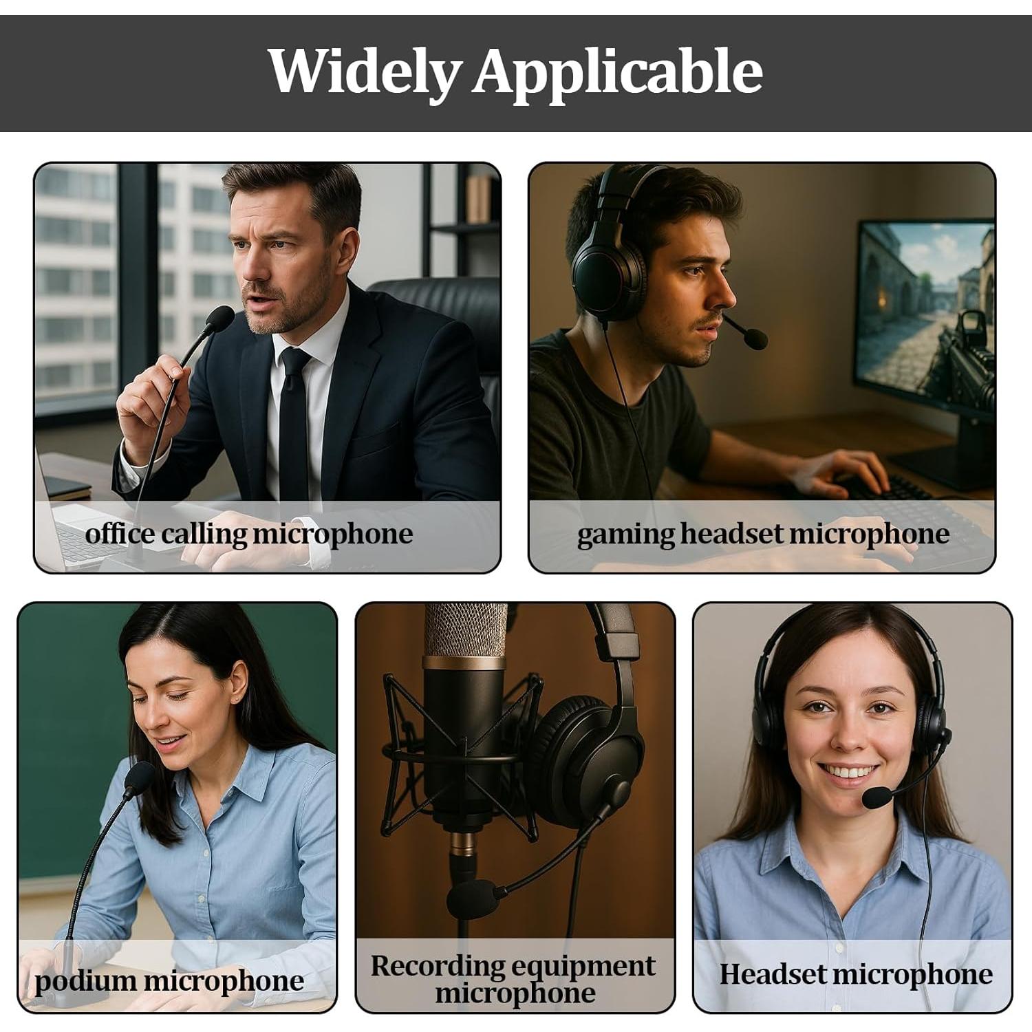 30 Filtros de Micrófono de Solapa Espuma Negra - Higiene y Calidad