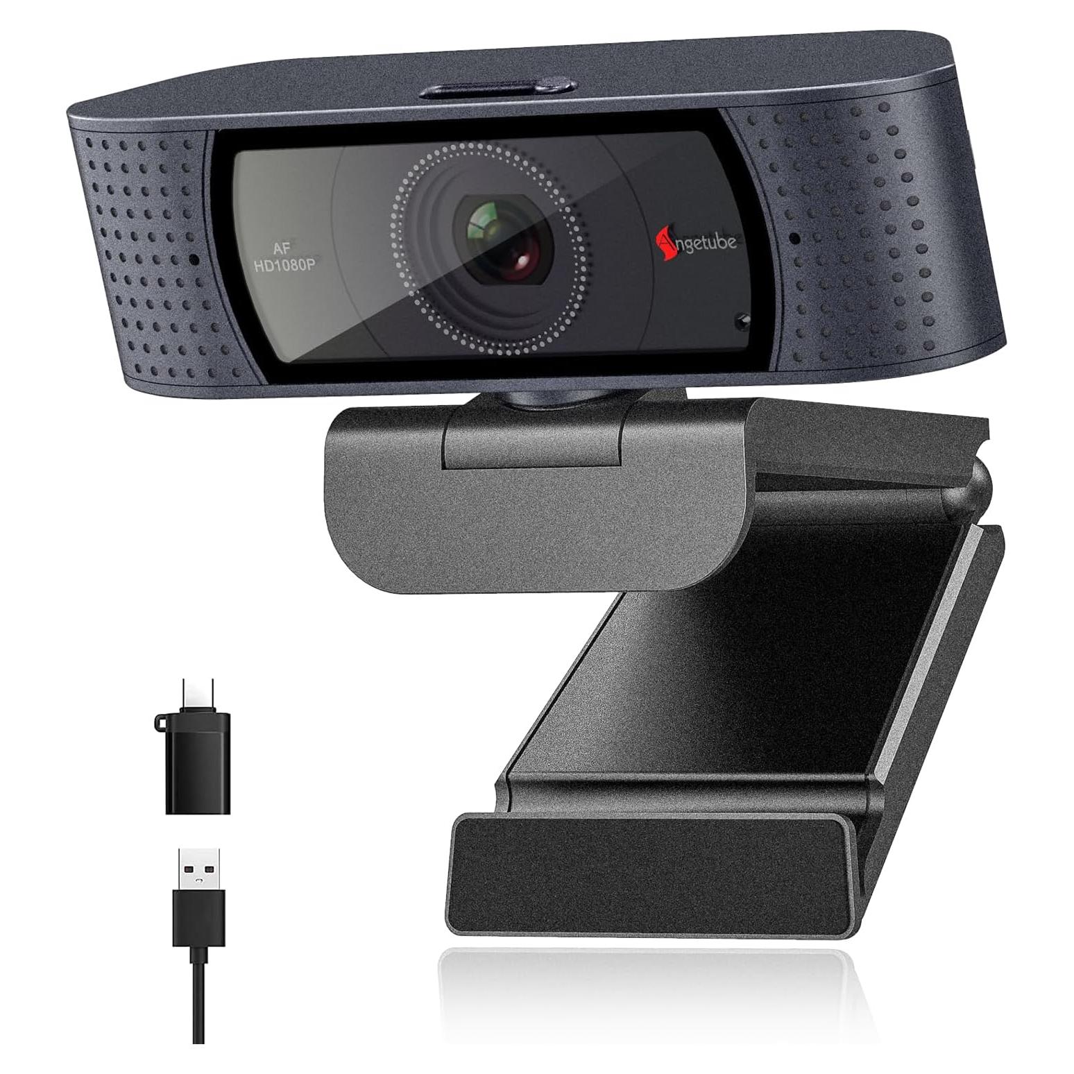 Cámara Web Full HD 1080P Angetube con Micrófono y Privacidad