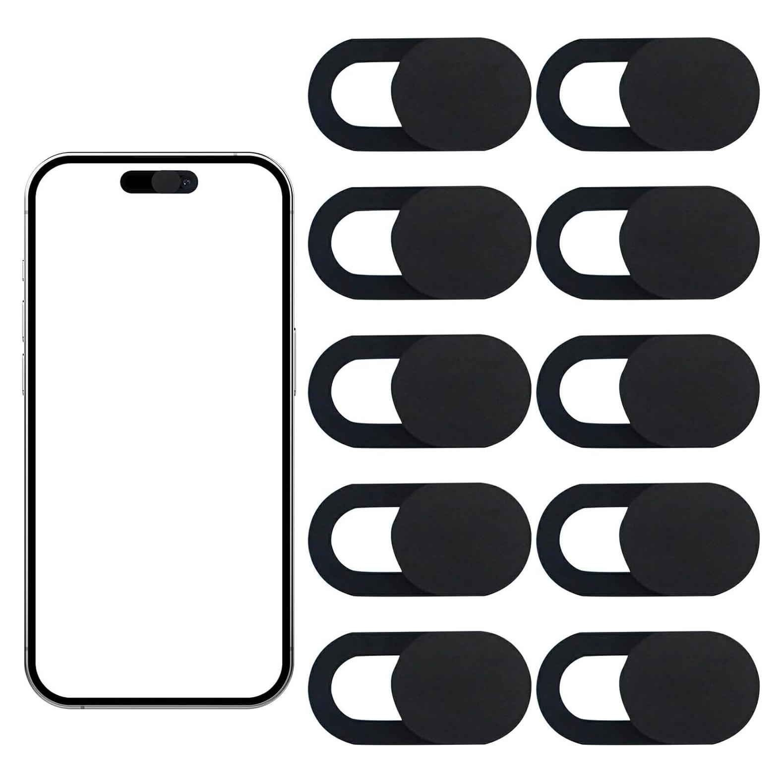 10 Piezas Cubierta Deslizante de Cámara Laptop Ksheria Negra