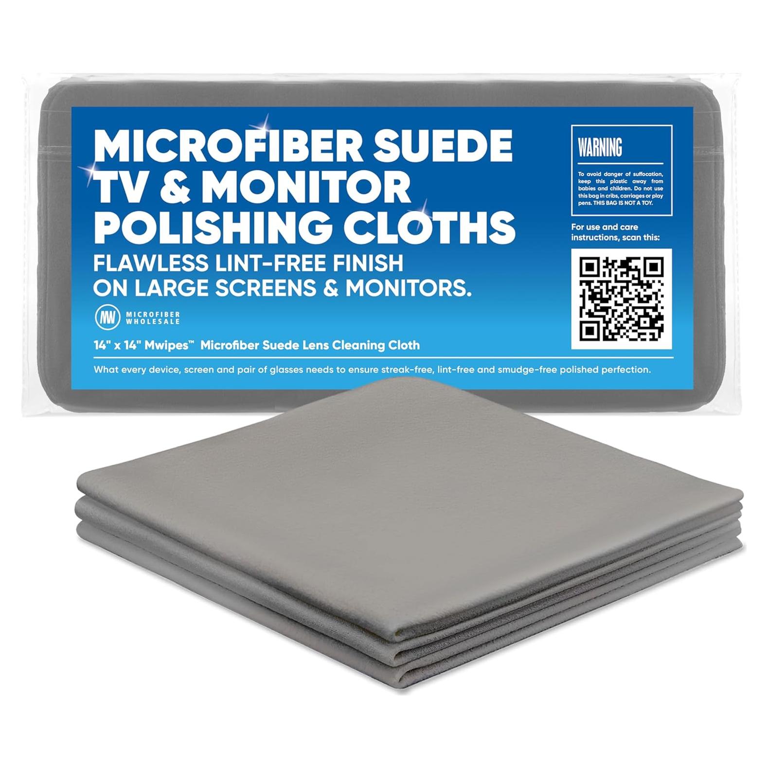 Paño de limpieza Microfiber Wholesale 14x14 gris 3pk