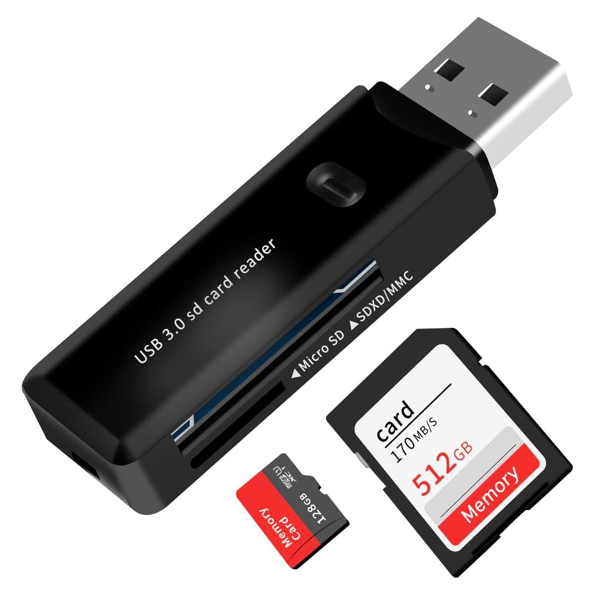 Lector de Tarjetas SD USB 3.0 Jahovans X - Negro