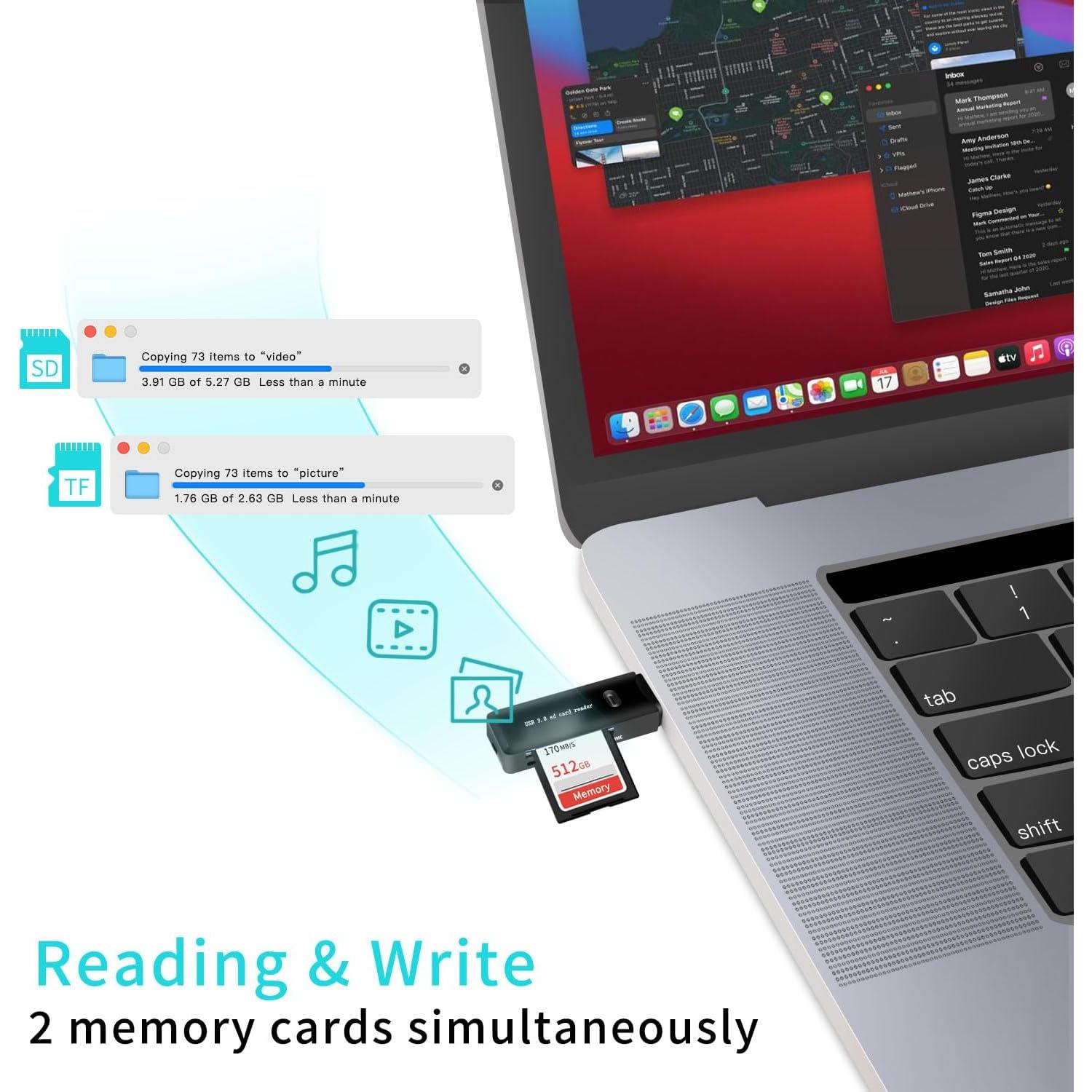 Lector de Tarjetas SD USB 3.0 Jahovans X - Negro