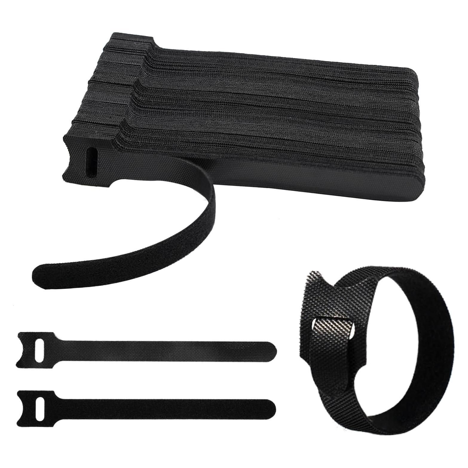 Bridas Reutilizables CableGeeker 60 Pcs 15.24 cm Negro