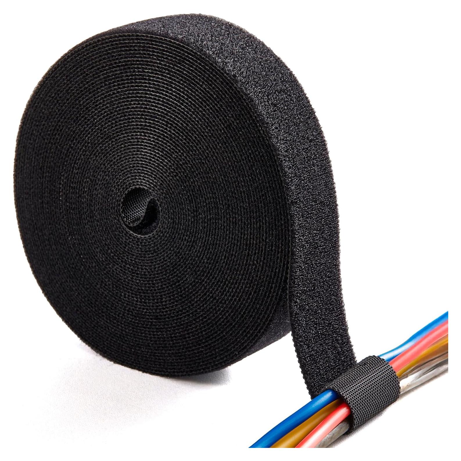 Cinta de Velcro Doble Cara ECOHomes 2.54 cm x 9.14 m Negra