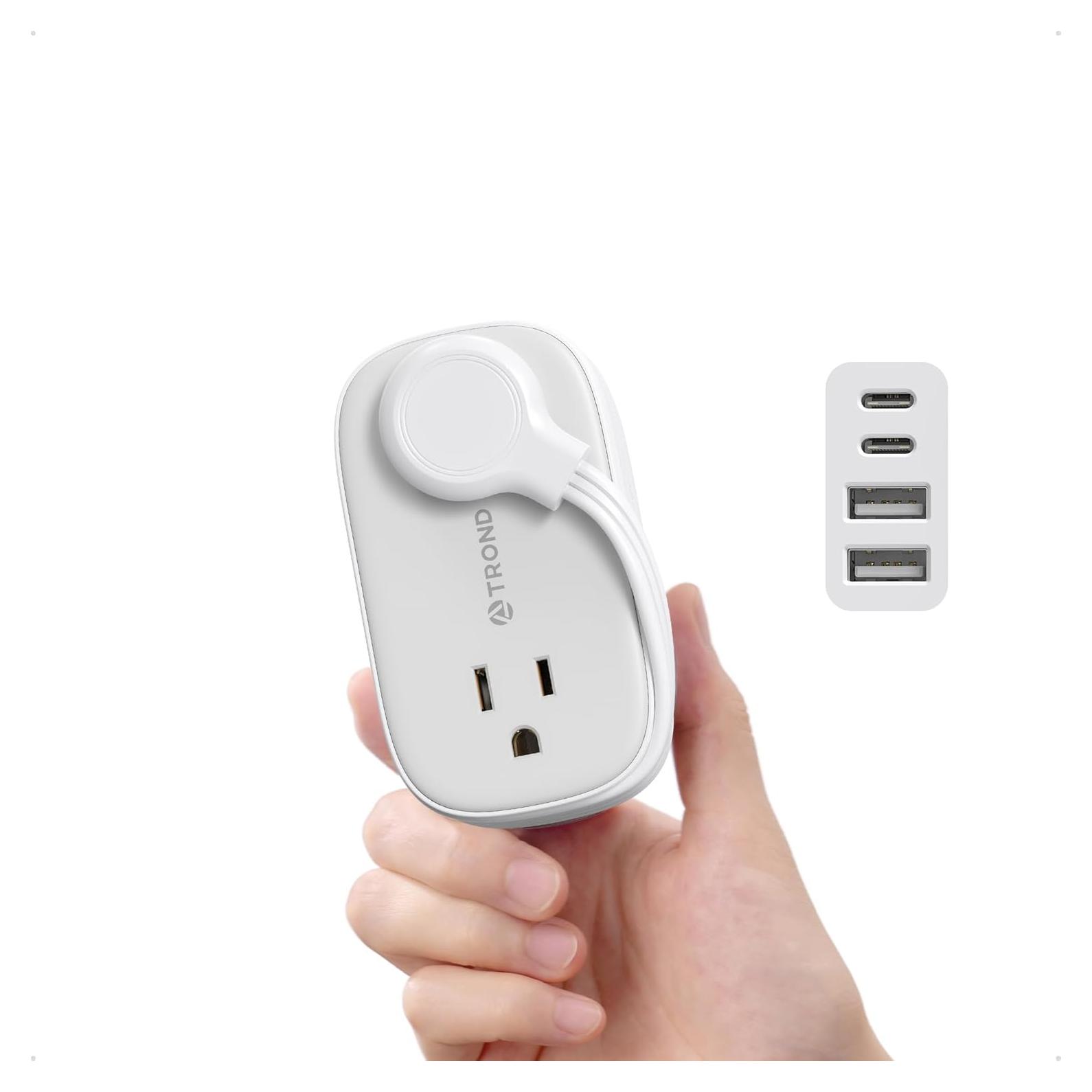 Regleta de Enchufes TROND 1.0m con 4 Salidas y 4 USB