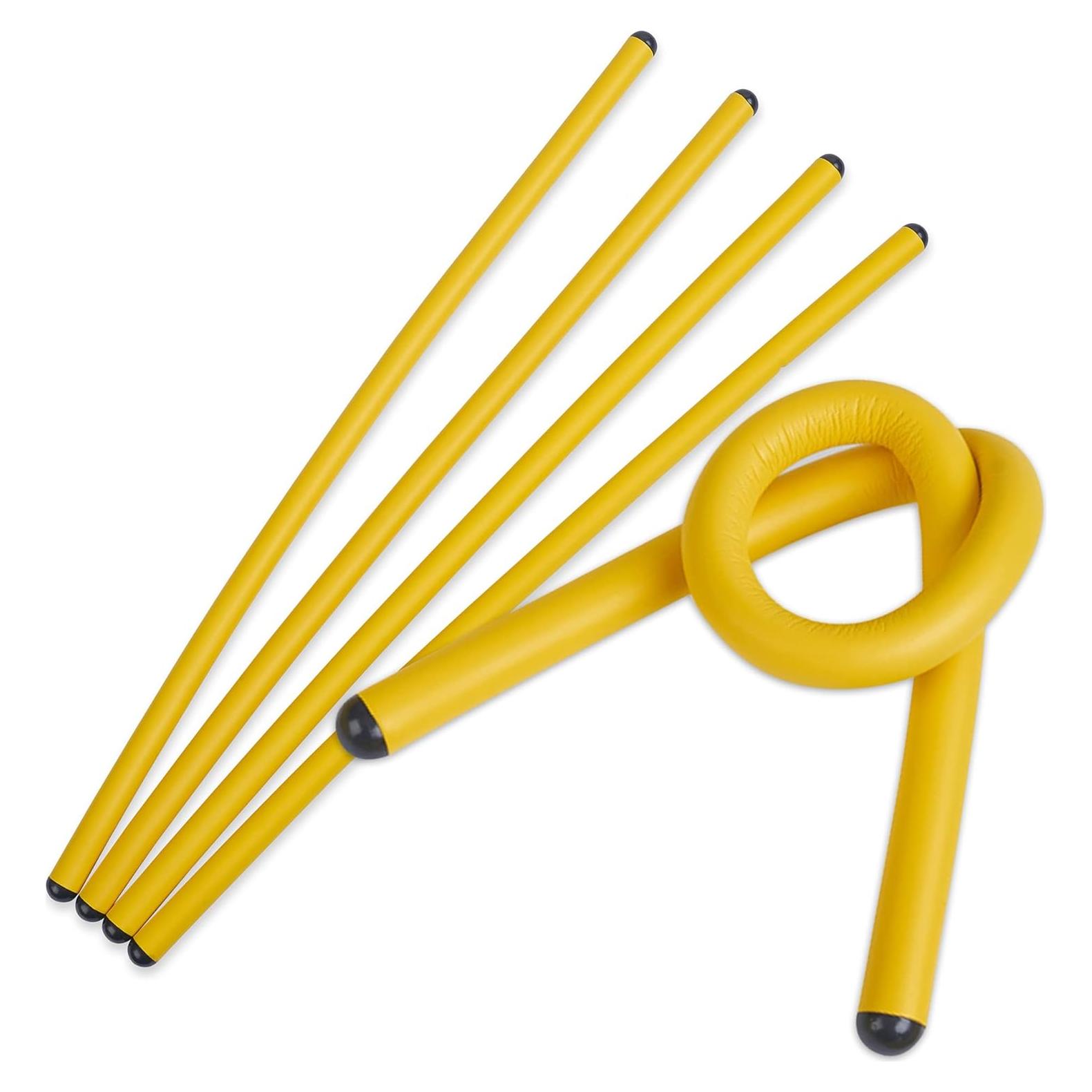 Ataduras de Goma Andalus Twist Amarillo 17" Reutilizables 4 Pzas