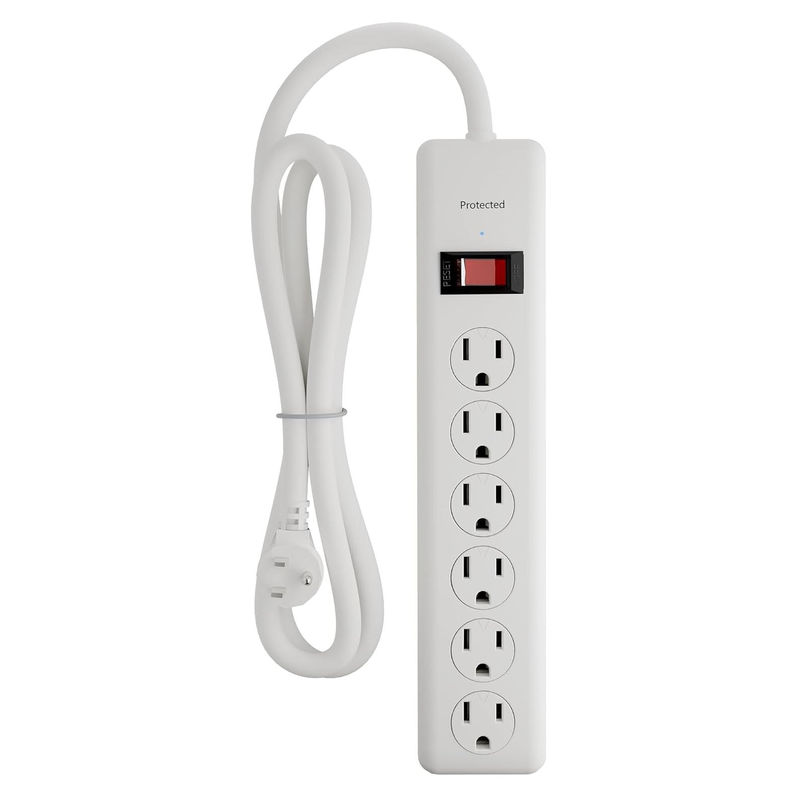 Regleta BN-LINK 6 Salidas con Protección Sobretensiones 1.22m