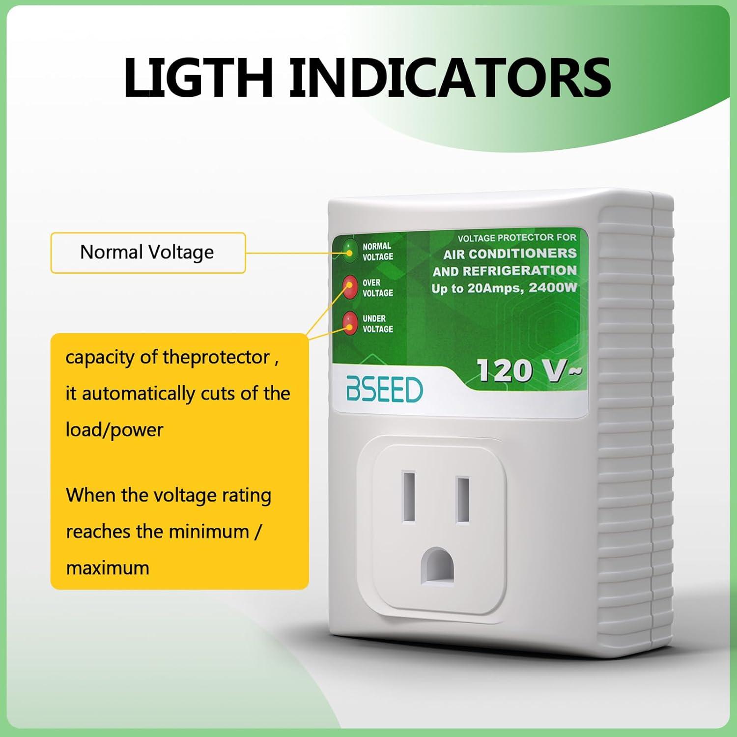 Protector de Sobretensión BSEED 20A 2400W Paquete de 2