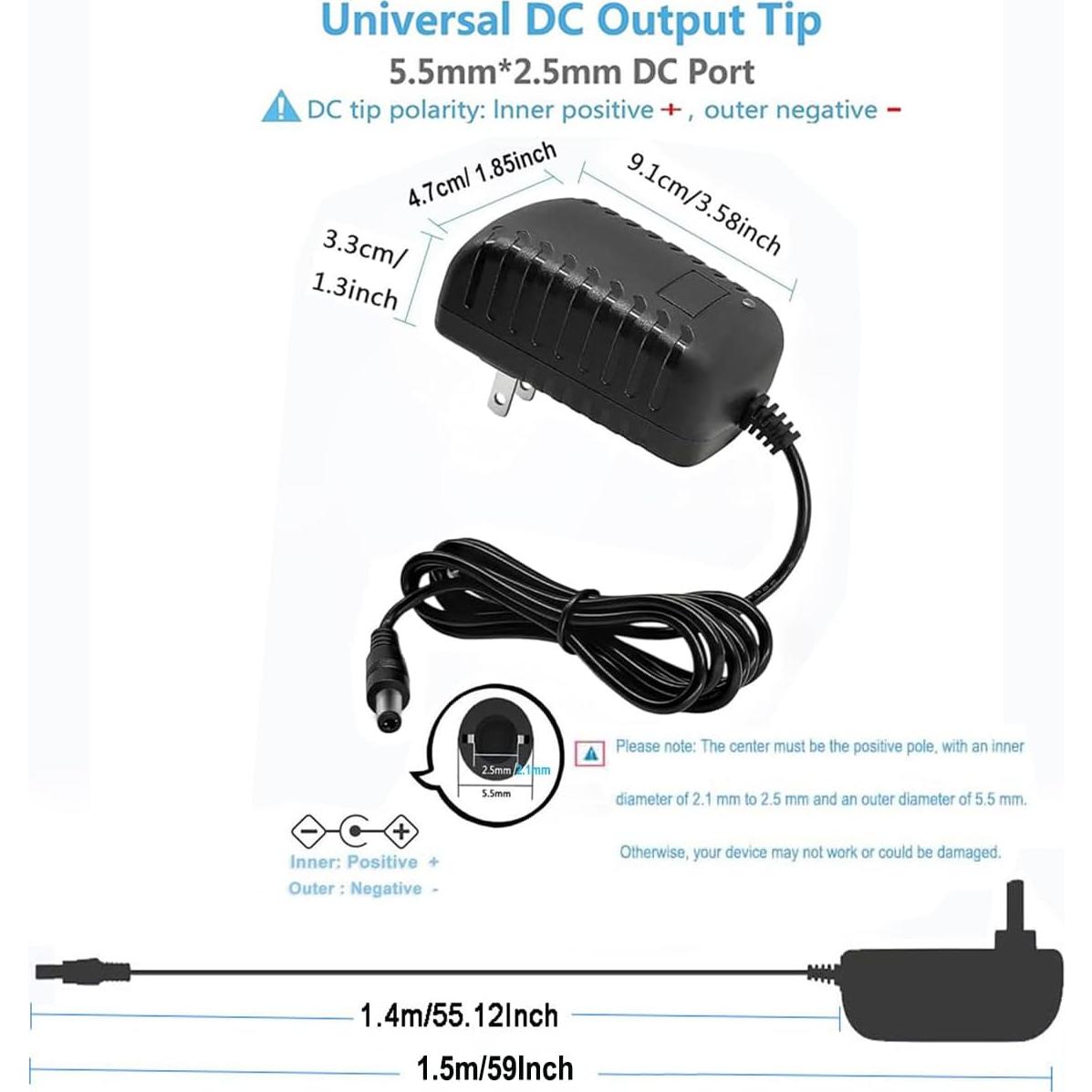 Adaptador de Corriente 24V 1A AC a DC 24W con Conector 5.5mm