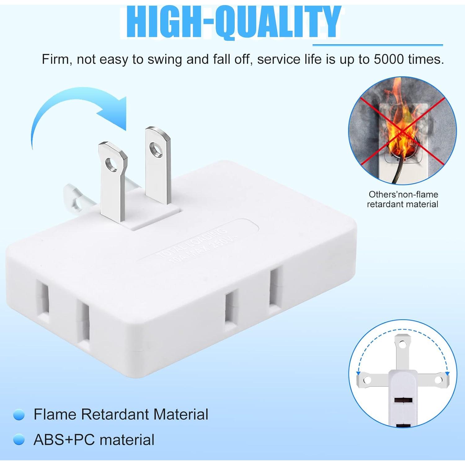 Adaptador de Enchufe Plegable 3 Salidas Romeda Blanco