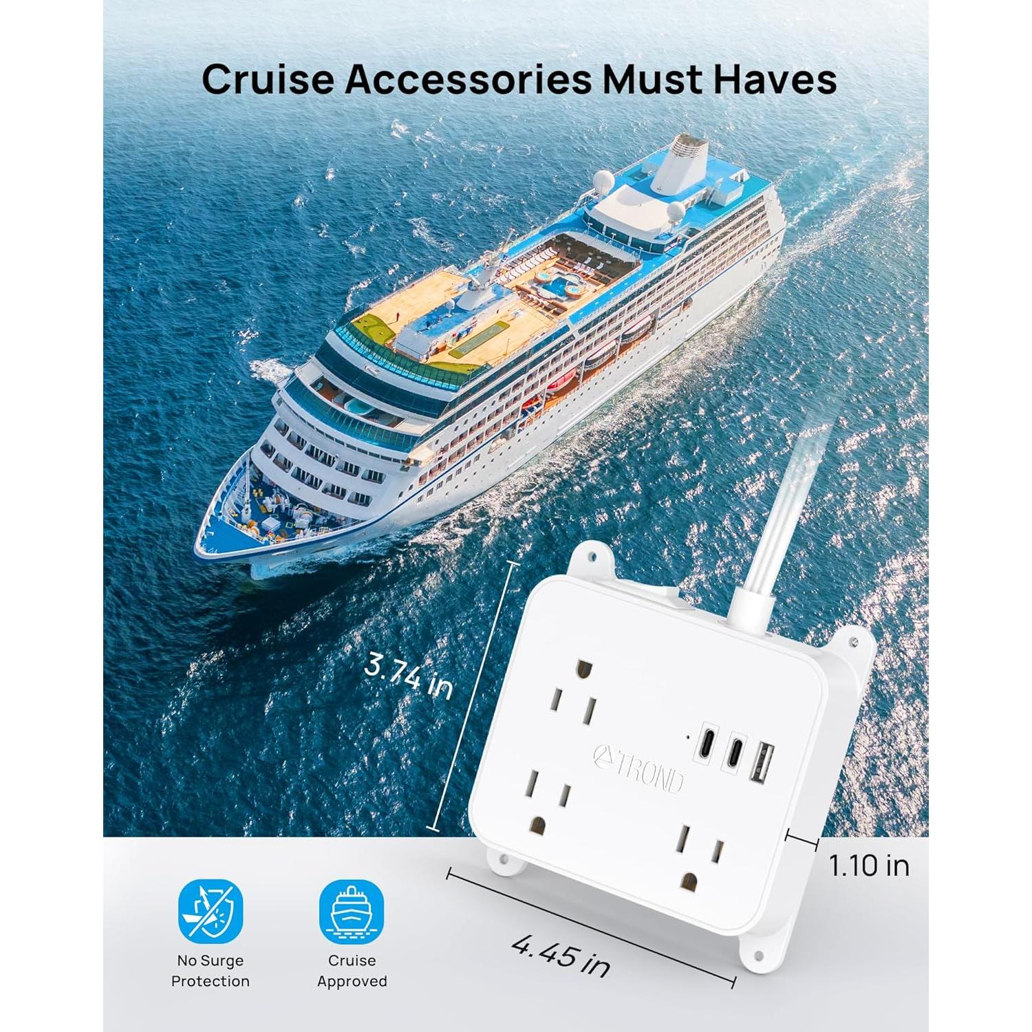 Regleta de Enchufes TROND Prime Mini II 5FT con USB y Montaje