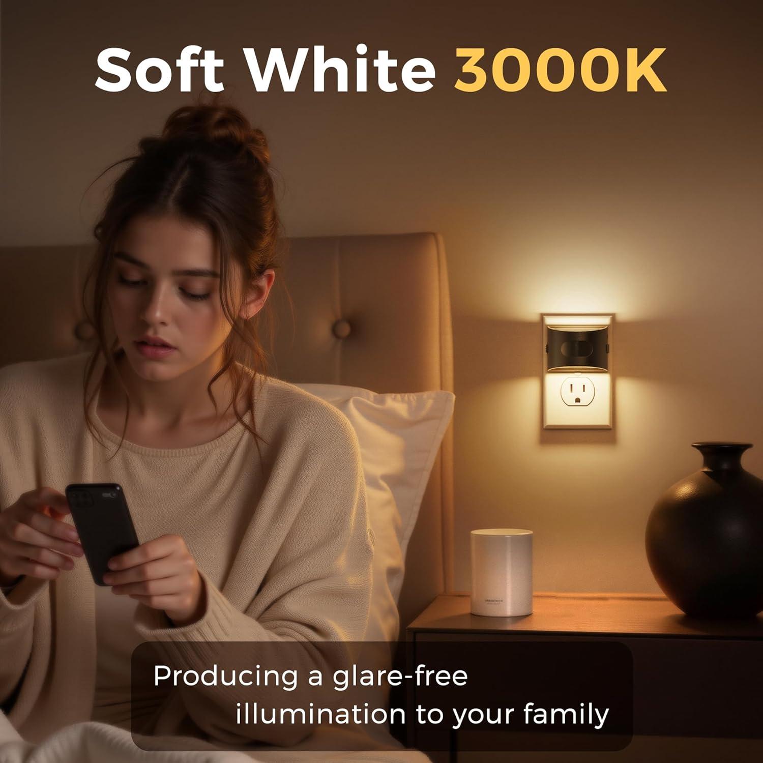 Luz Nocturna LED L LOHAS con Sensor de Movimiento 3000K - Paquete de 2