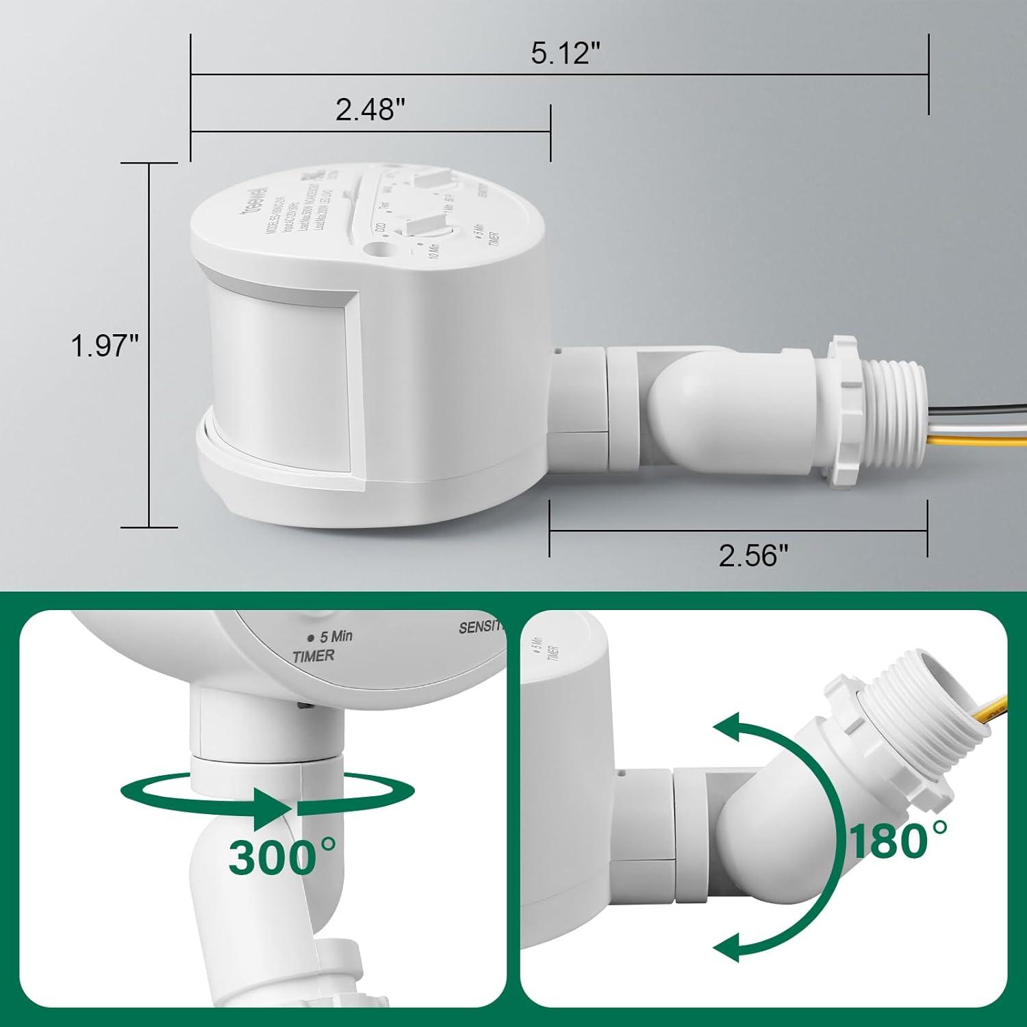 Sensor de Movimiento Treewell TMD180B, 180 Grados, 18m