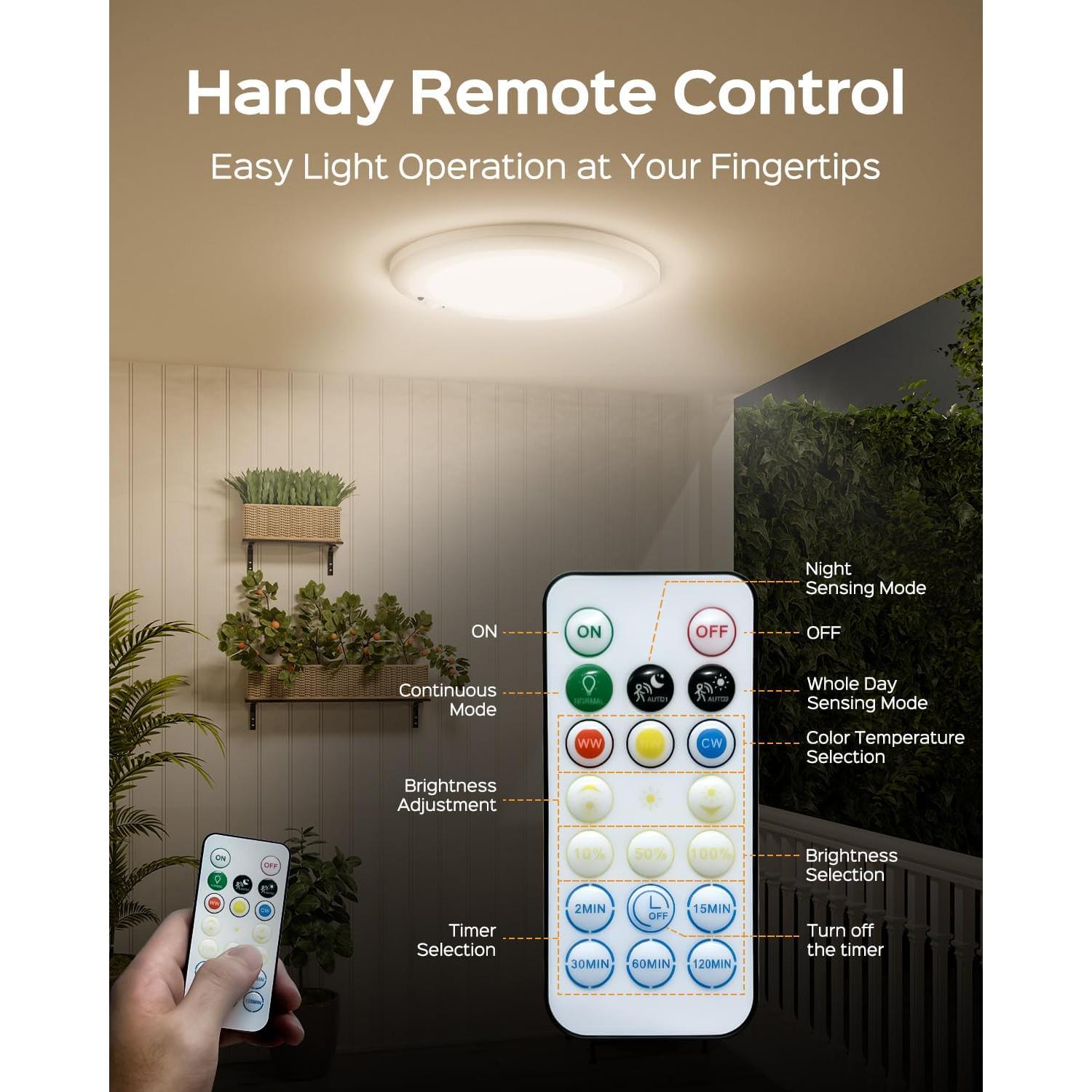 Luz de Techo Recargable JACKYLED con Sensor de Movimiento 10000mAh