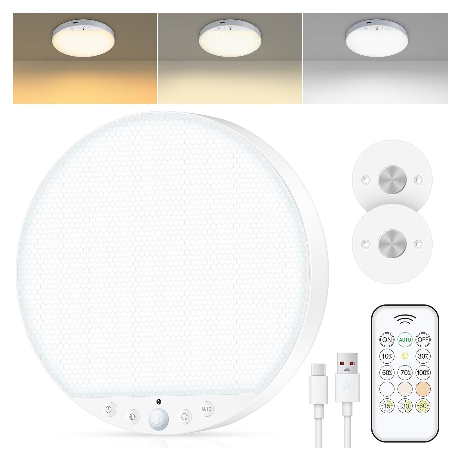 Luz de Techo Recargable ShunFSC 6W con Sensor de Movimiento