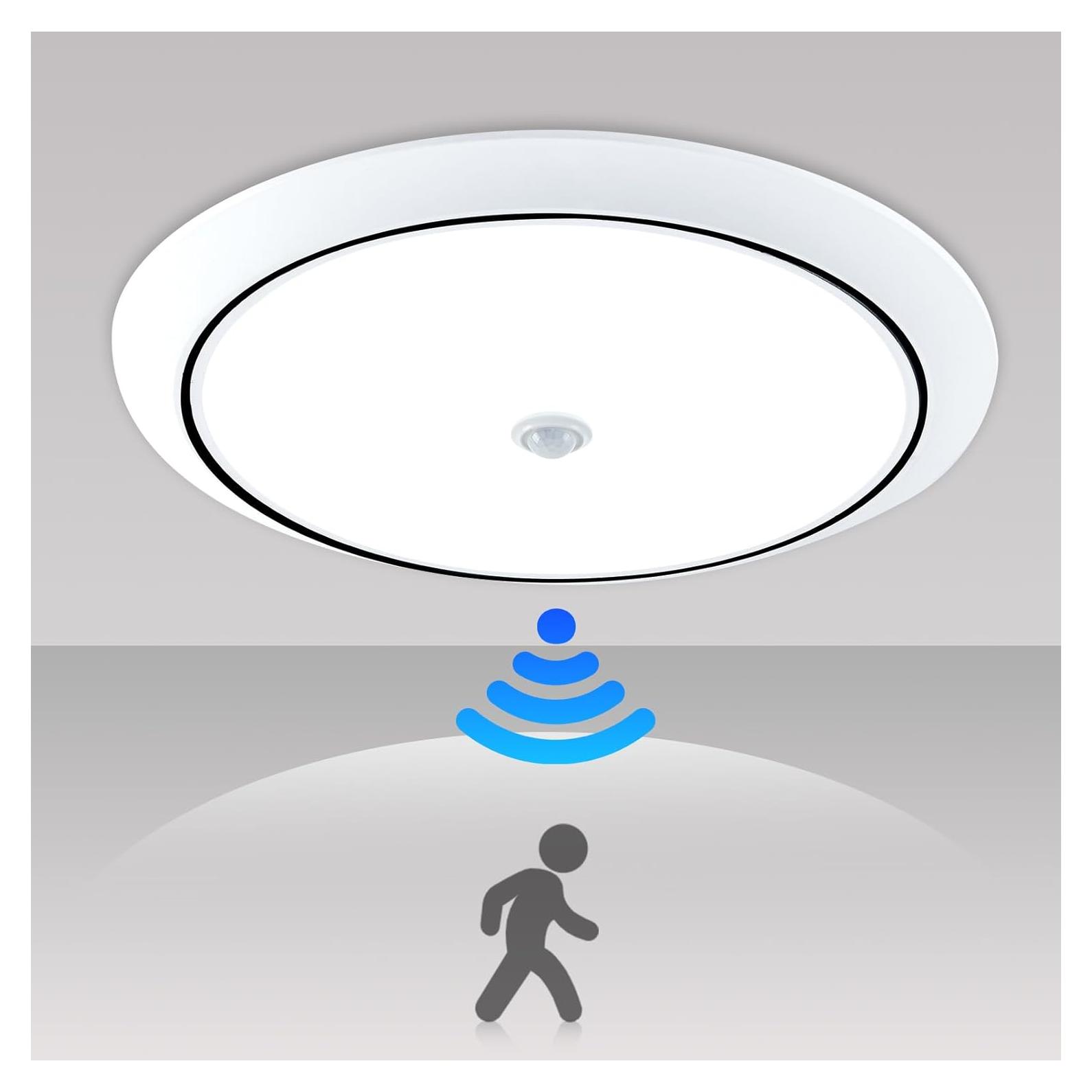 Luz de Techo LED HENTAG 12W con Sensor de Movimiento